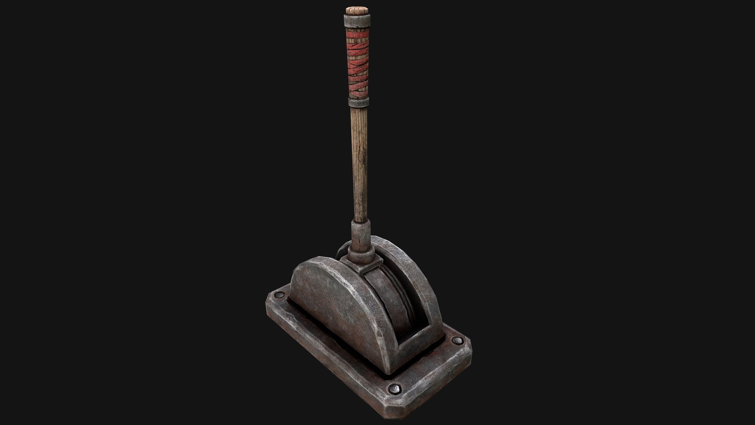 Medieval Lift Elevator Low-poly 3D model_15