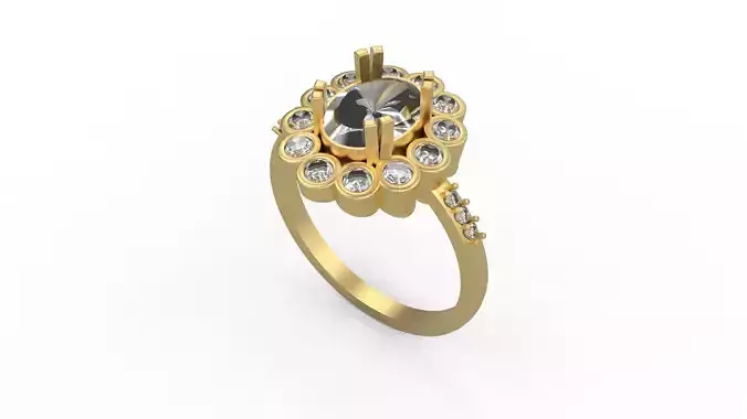 Woman Solitaire Ring 509