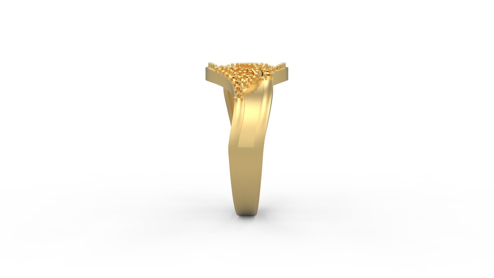 Woman Solitaire Ring 508 3D print model_2