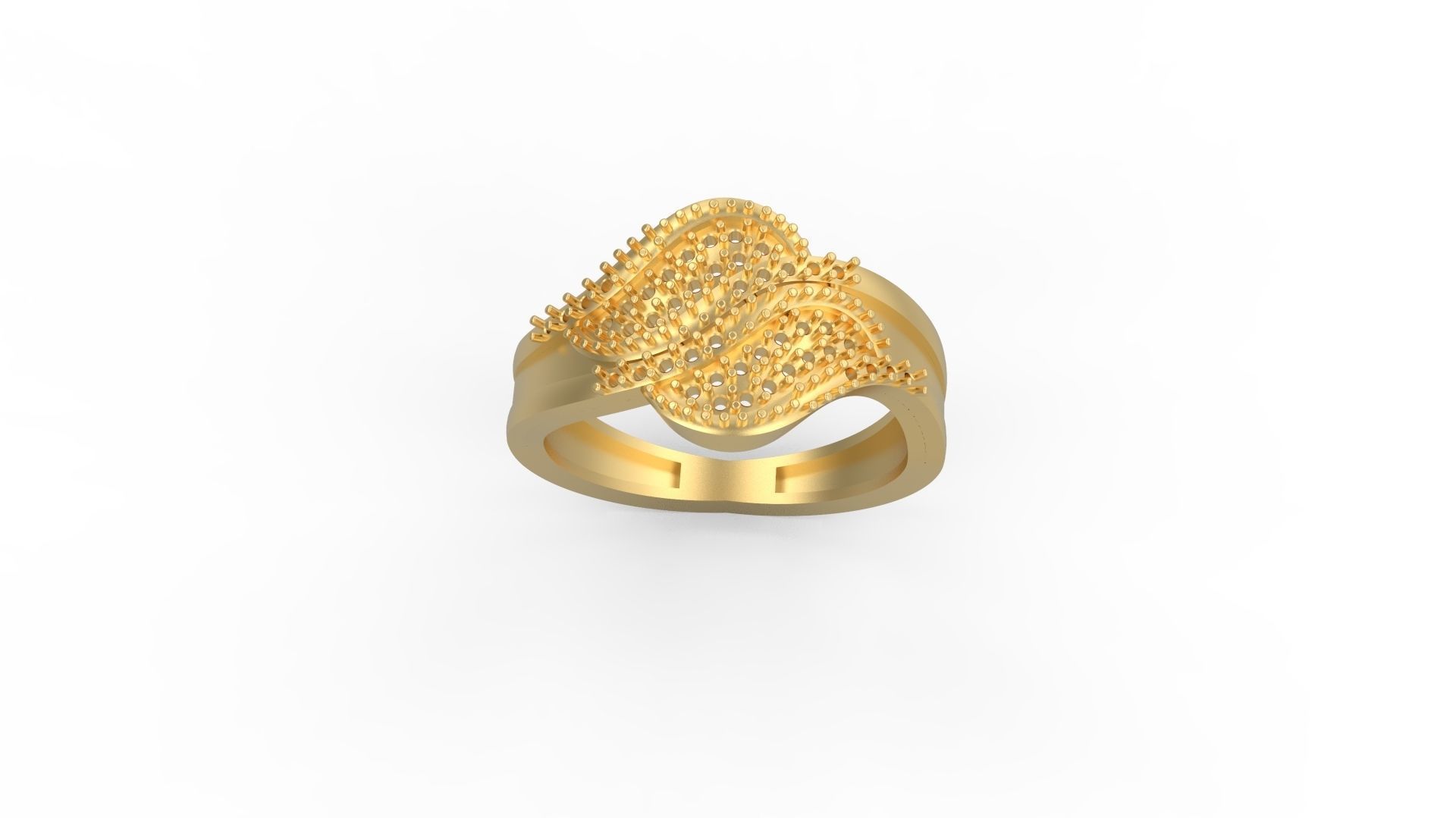 Woman Solitaire Ring 508 3D print model_3