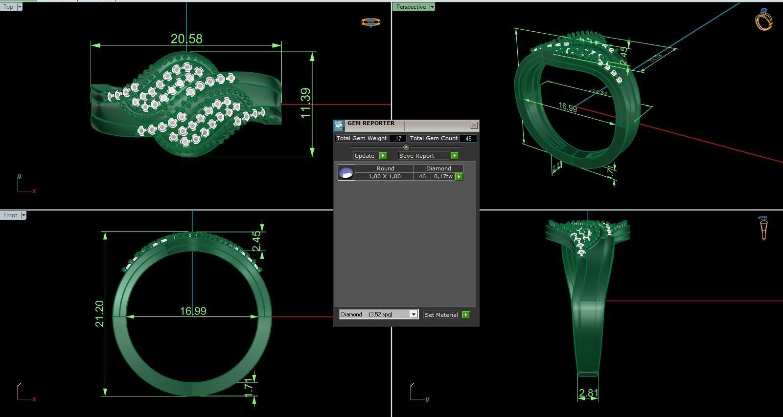 Woman Solitaire Ring 508 3D print model_6