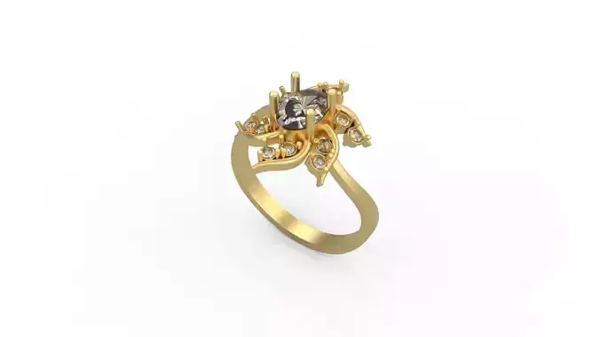 Woman Solitaire Ring 506