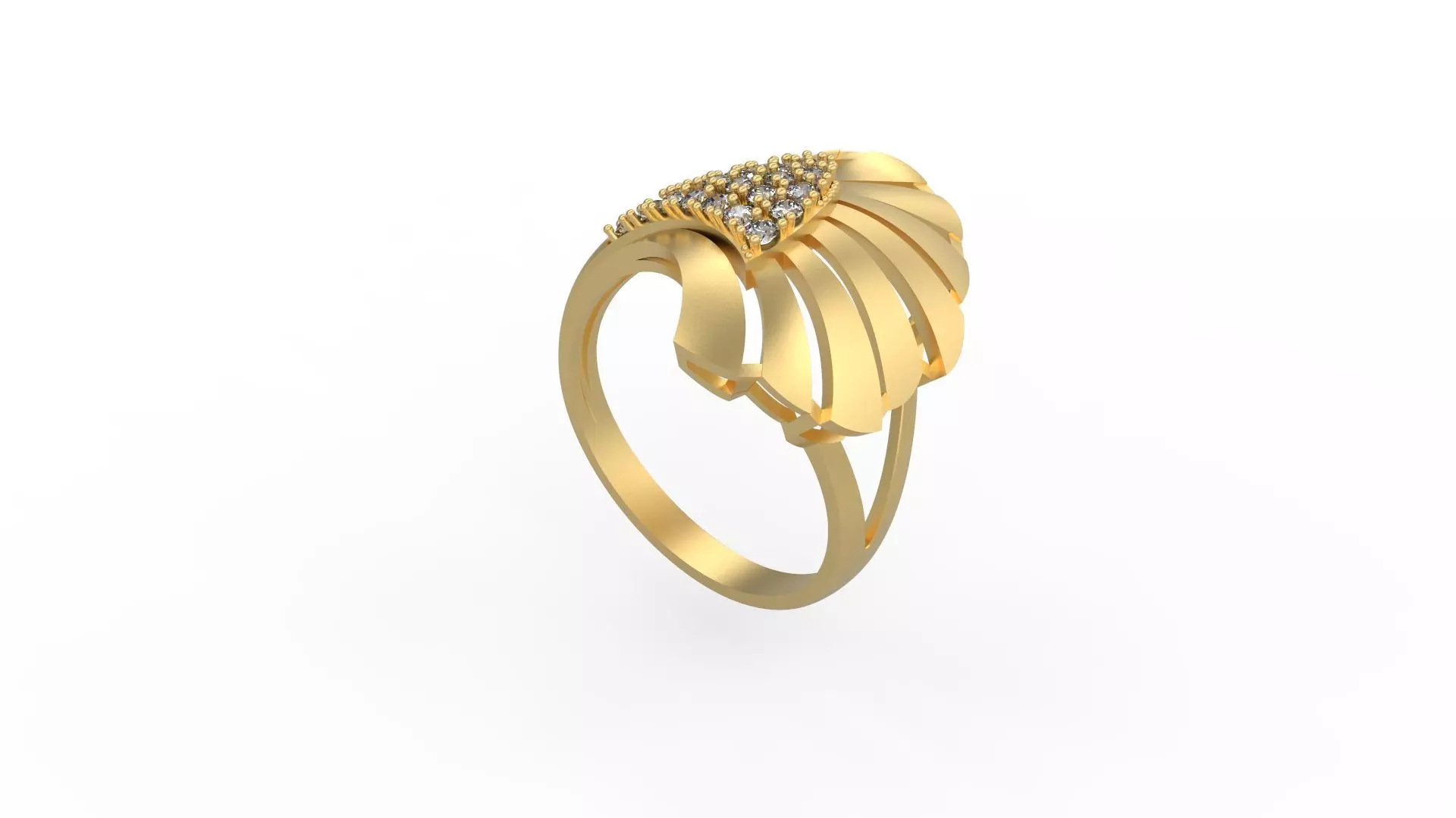 Woman Solitaire Ring 505 3D print model_0