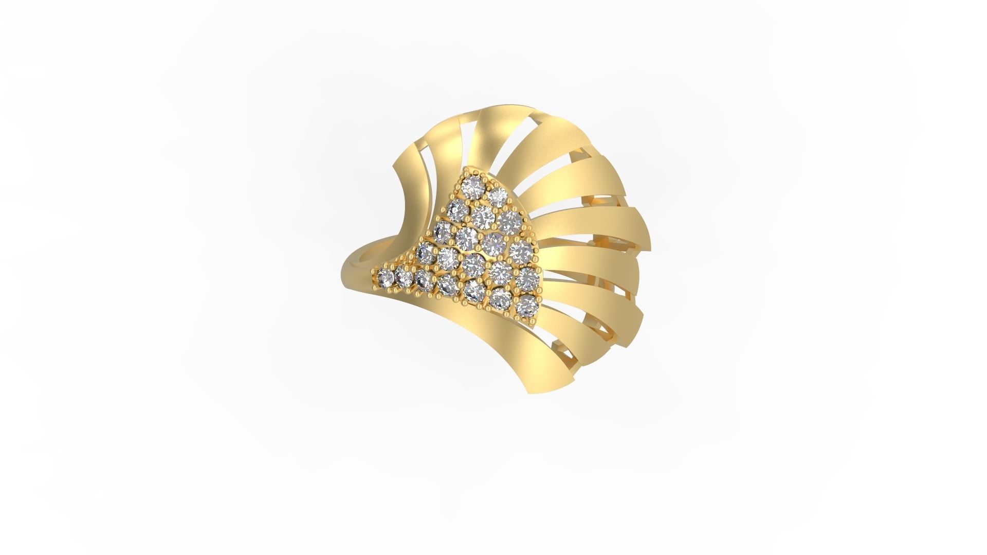 Woman Solitaire Ring 505 3D print model_6
