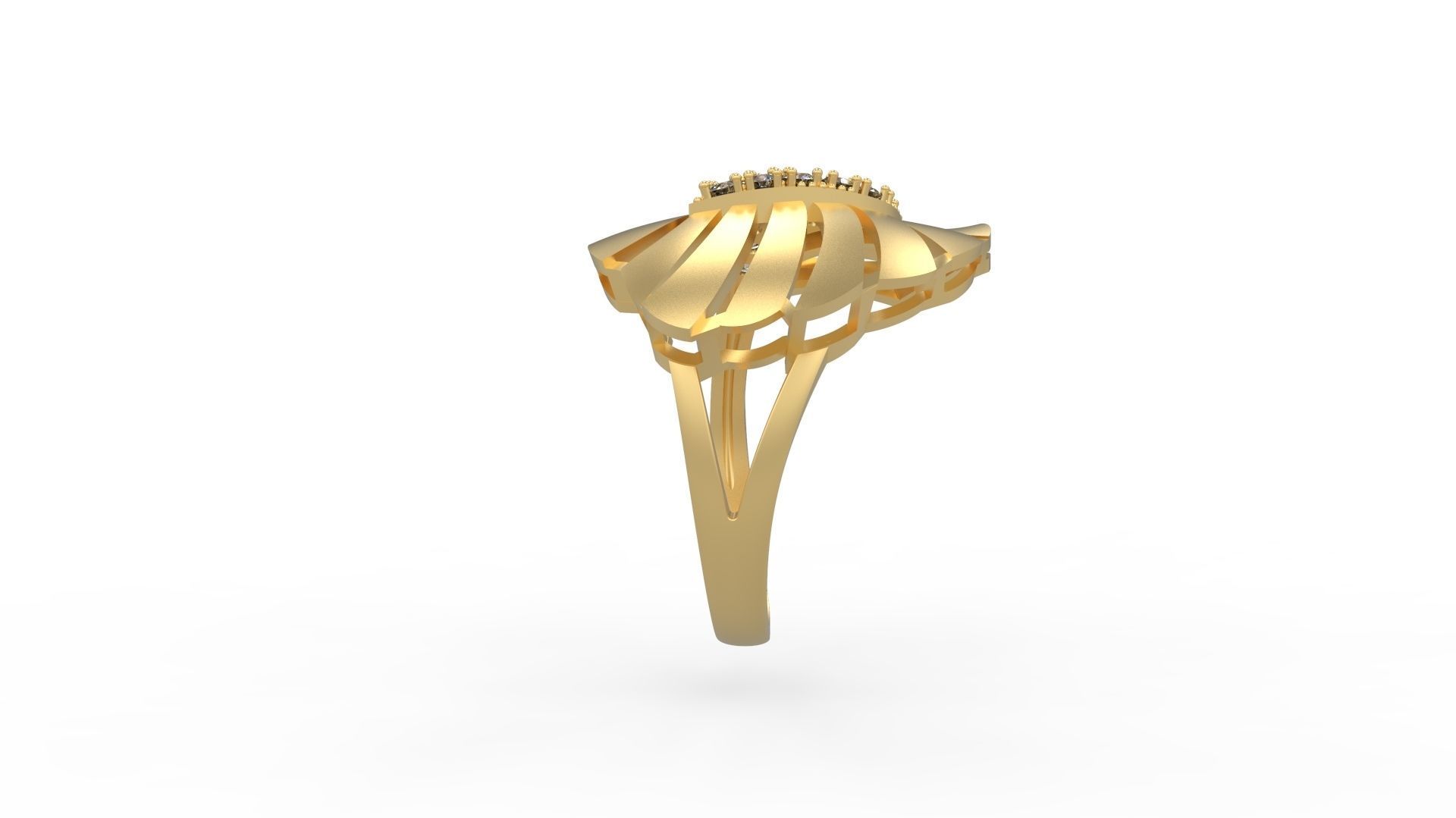 Woman Solitaire Ring 505 3D print model_3