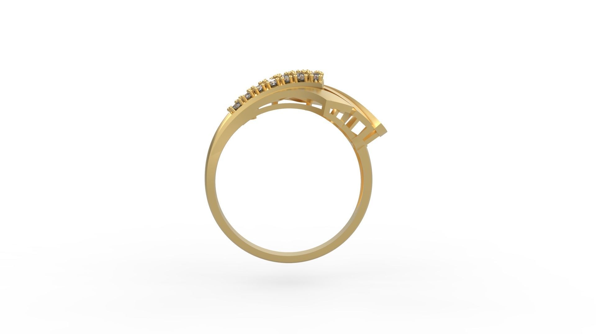 Woman Solitaire Ring 505 3D print model_2