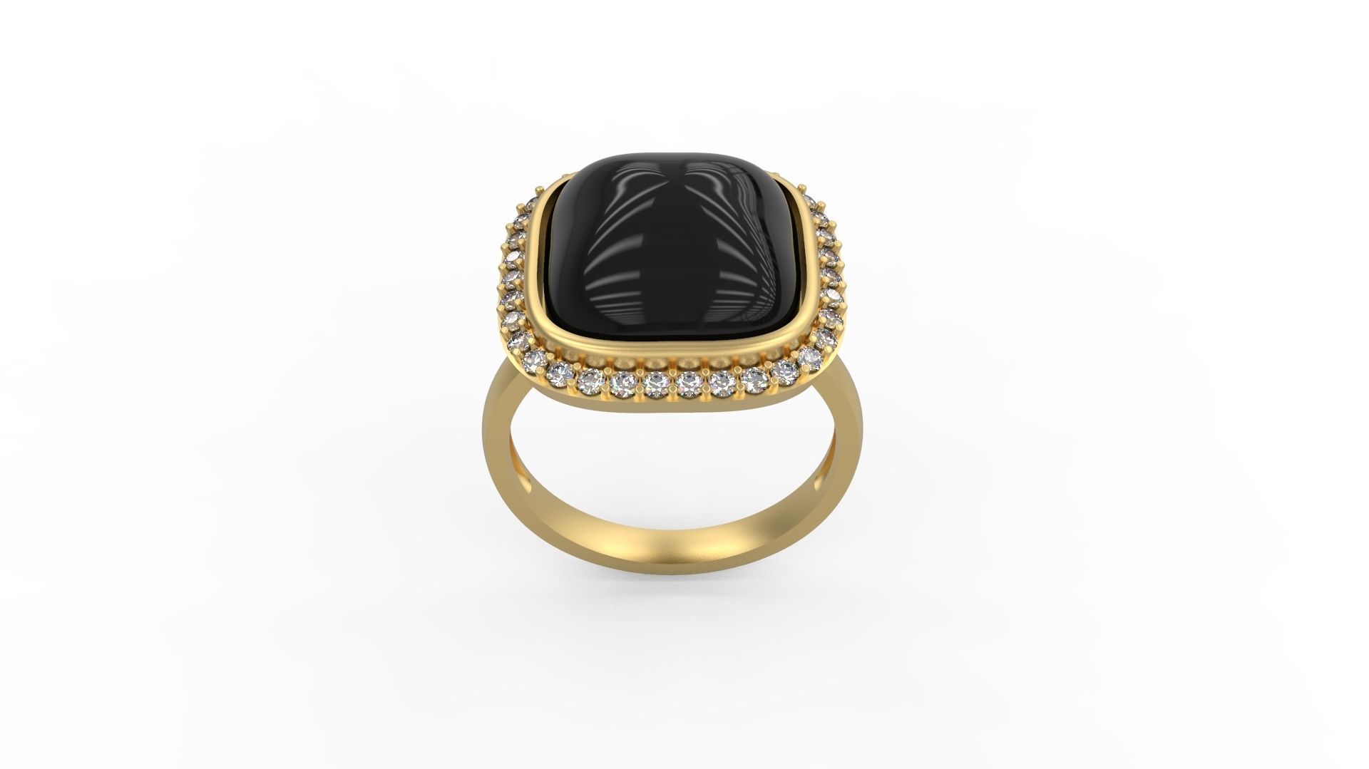 Woman Solitaire Ring 502 3D print model_3