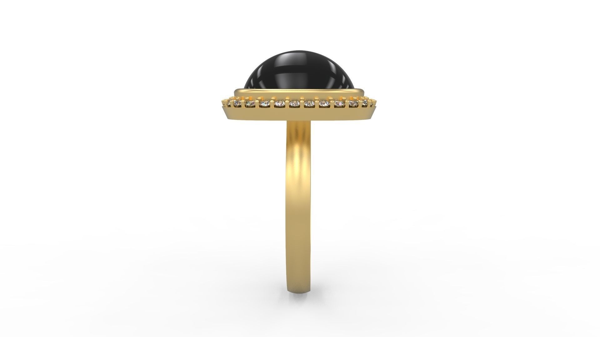 Woman Solitaire Ring 502 3D print model_2