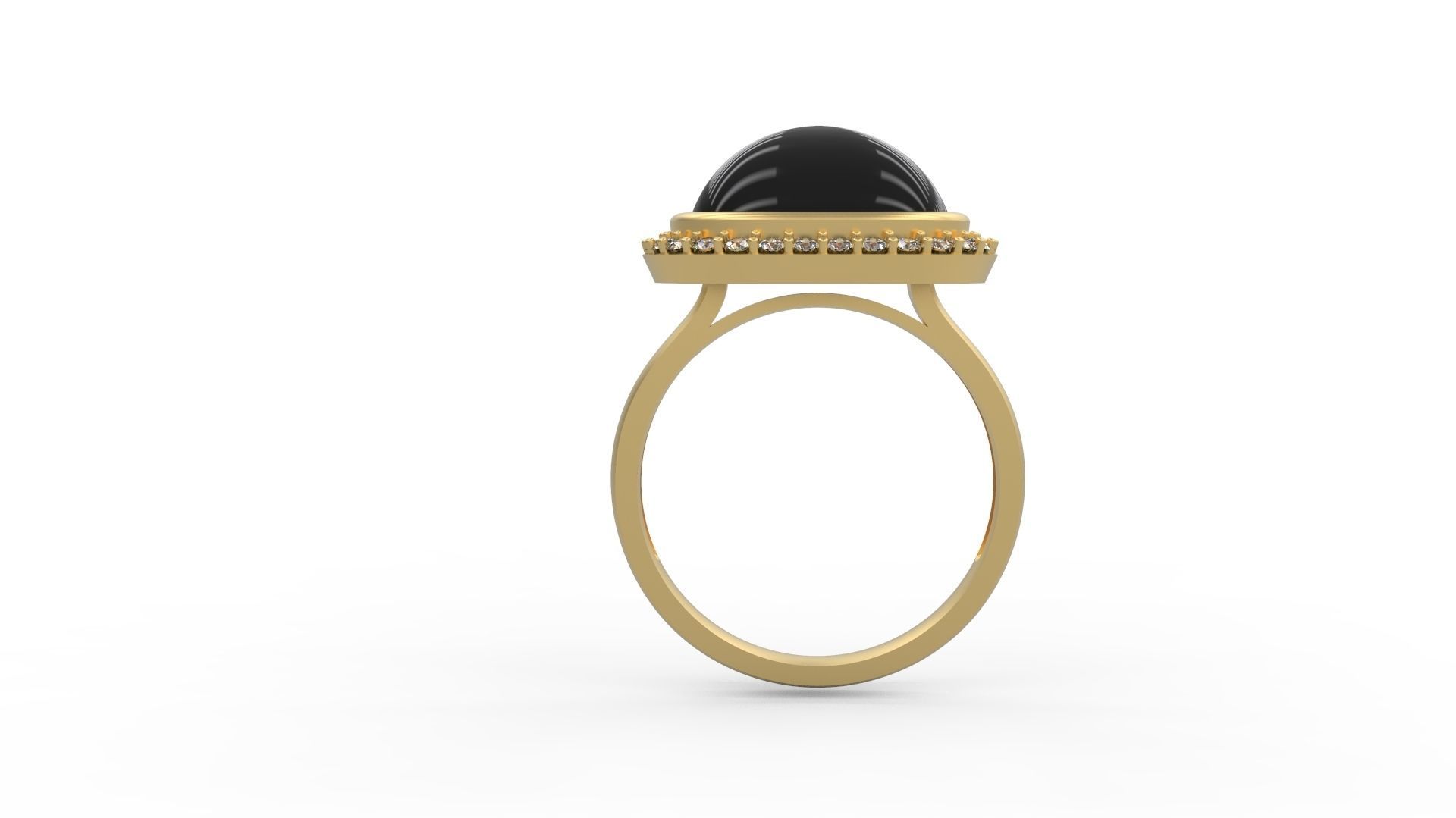 Woman Solitaire Ring 502 3D print model_1