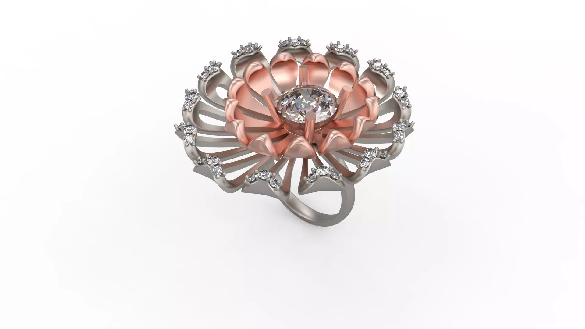 Woman Solitaire Ring 500 3D print model