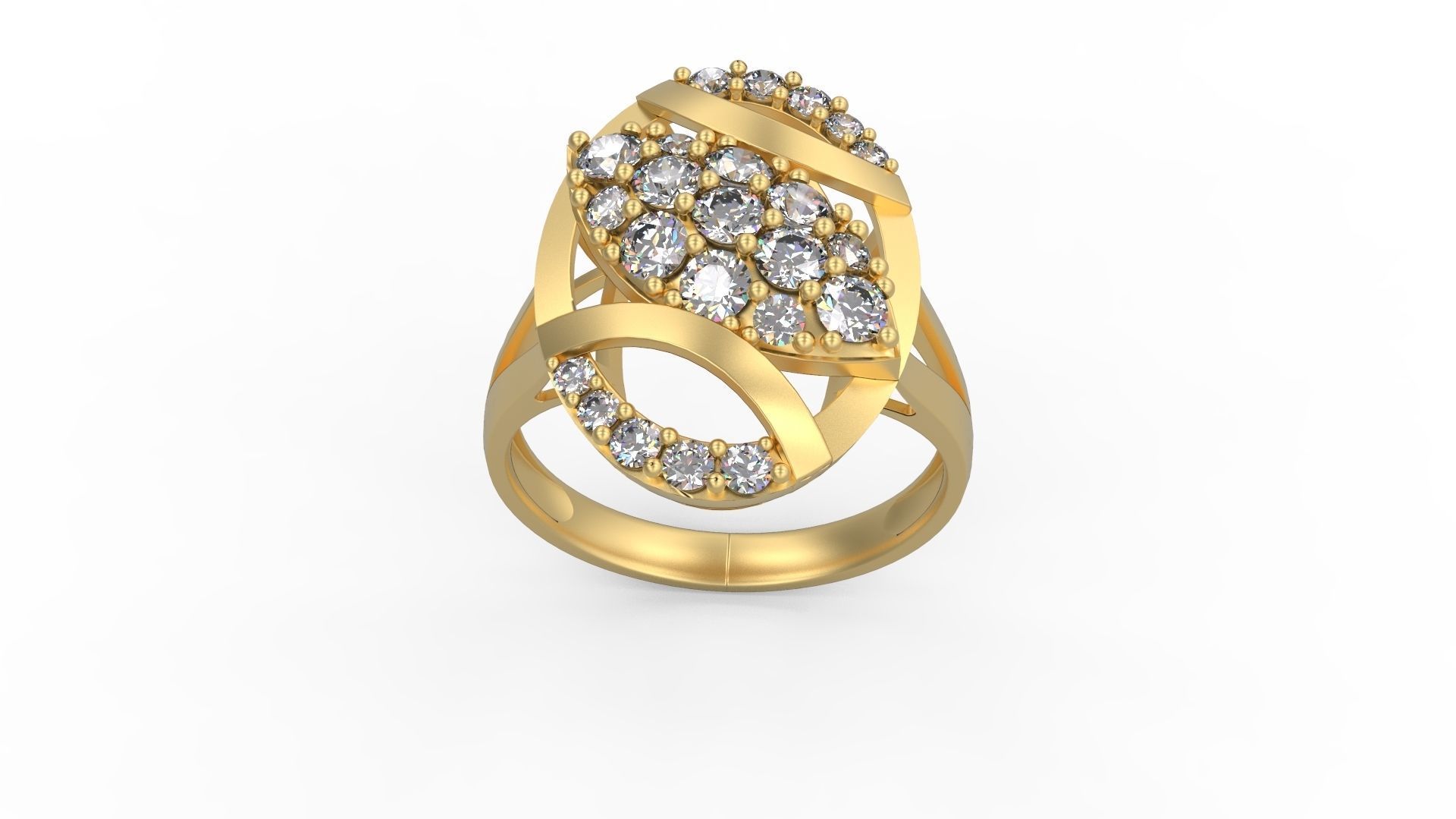 Woman Solitaire Ring 547 3D print model_4