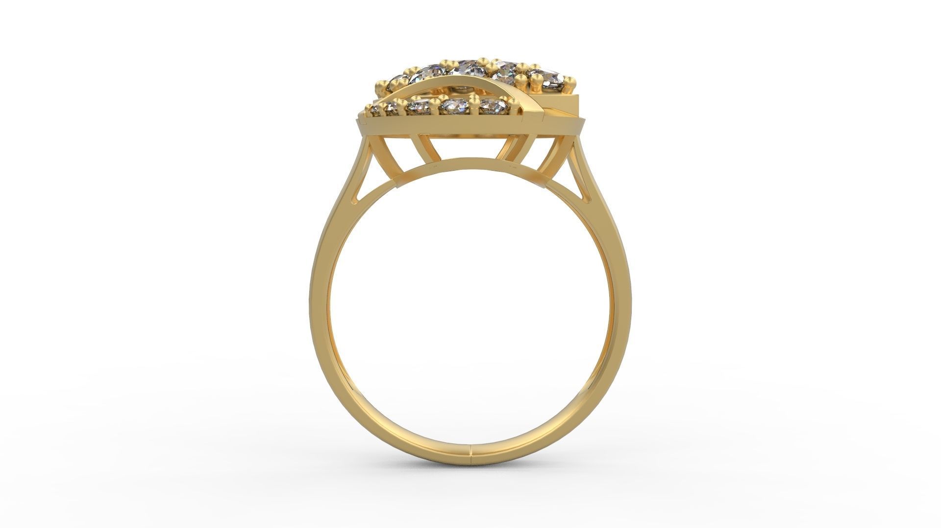 Woman Solitaire Ring 547 3D print model_2