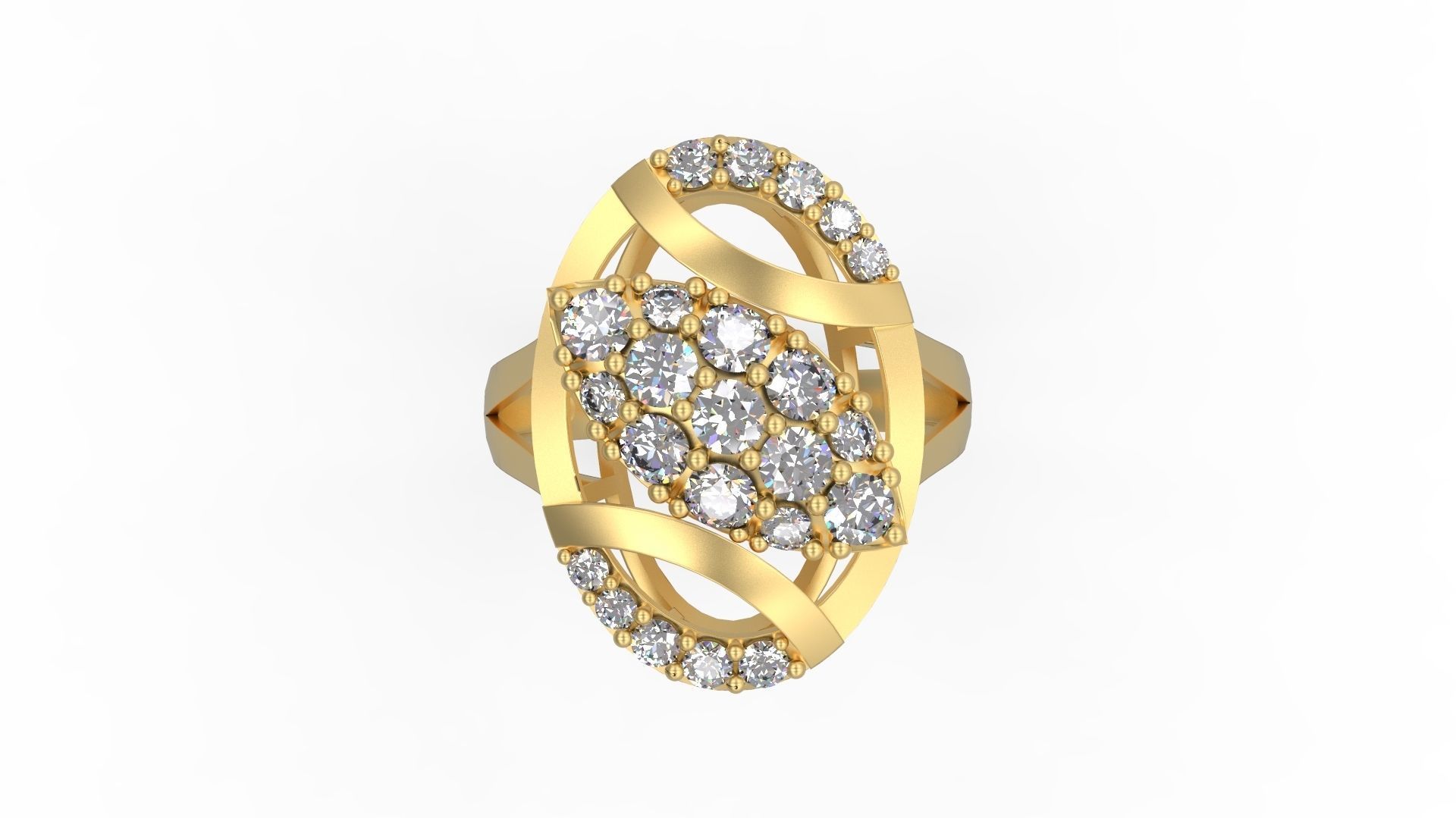 Woman Solitaire Ring 547 3D print model_5