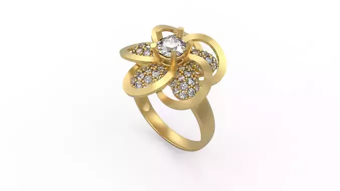 Woman Solitaire Ring 546
