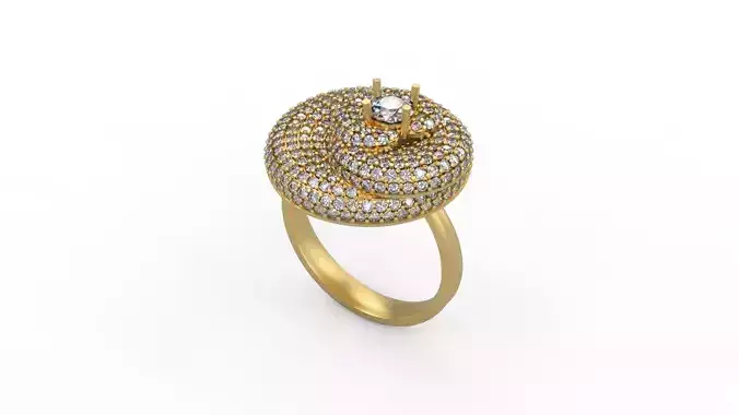 Woman Solitaire Ring 545