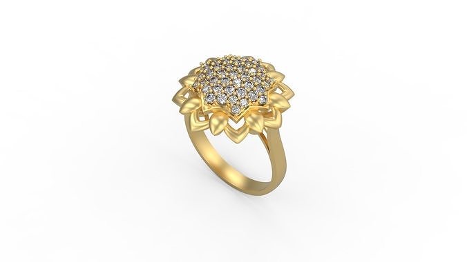 Daisy Ring 3D print model