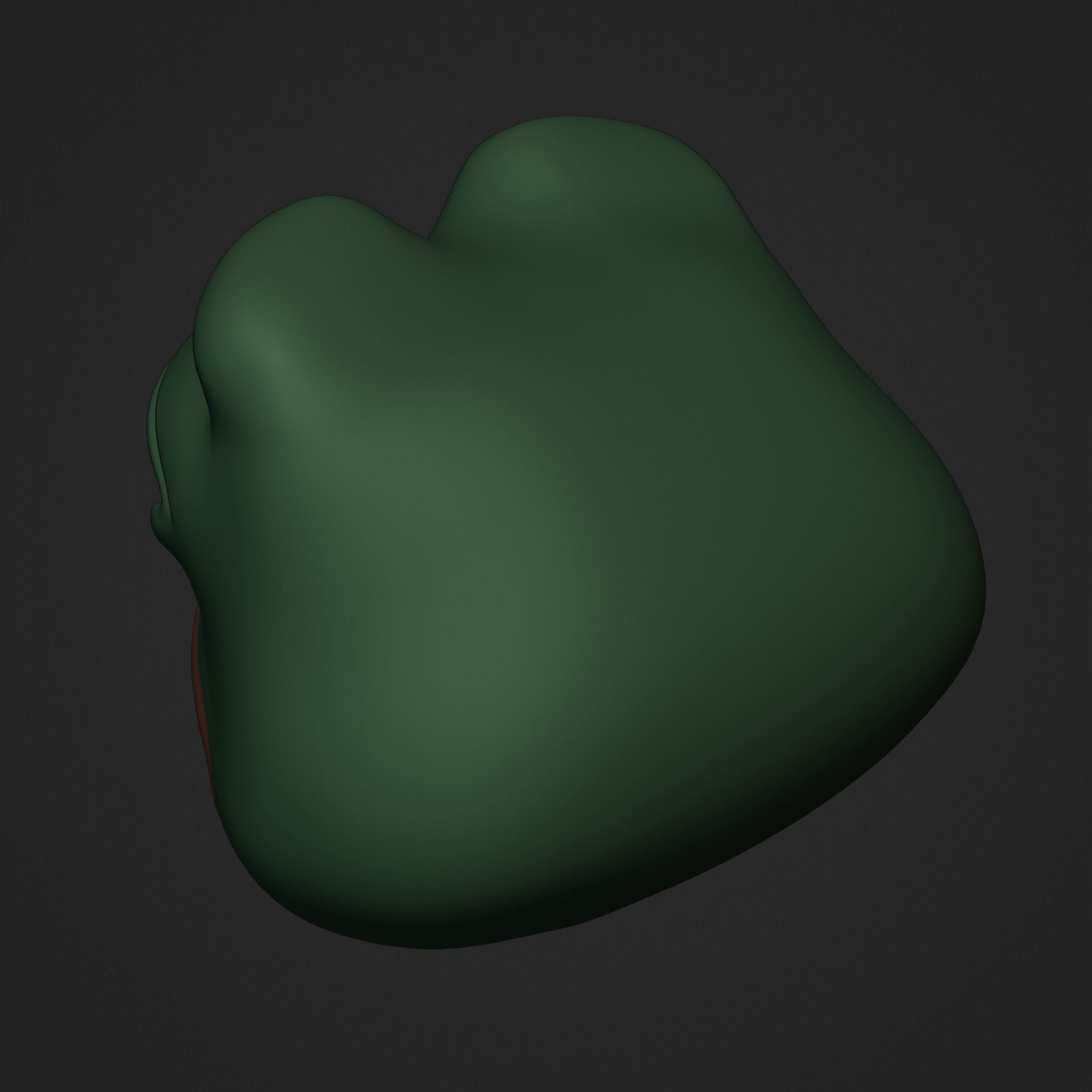 Pepe the Frog - Shocked Pepe Expression V2 Head Model Low-poly 3D model_23