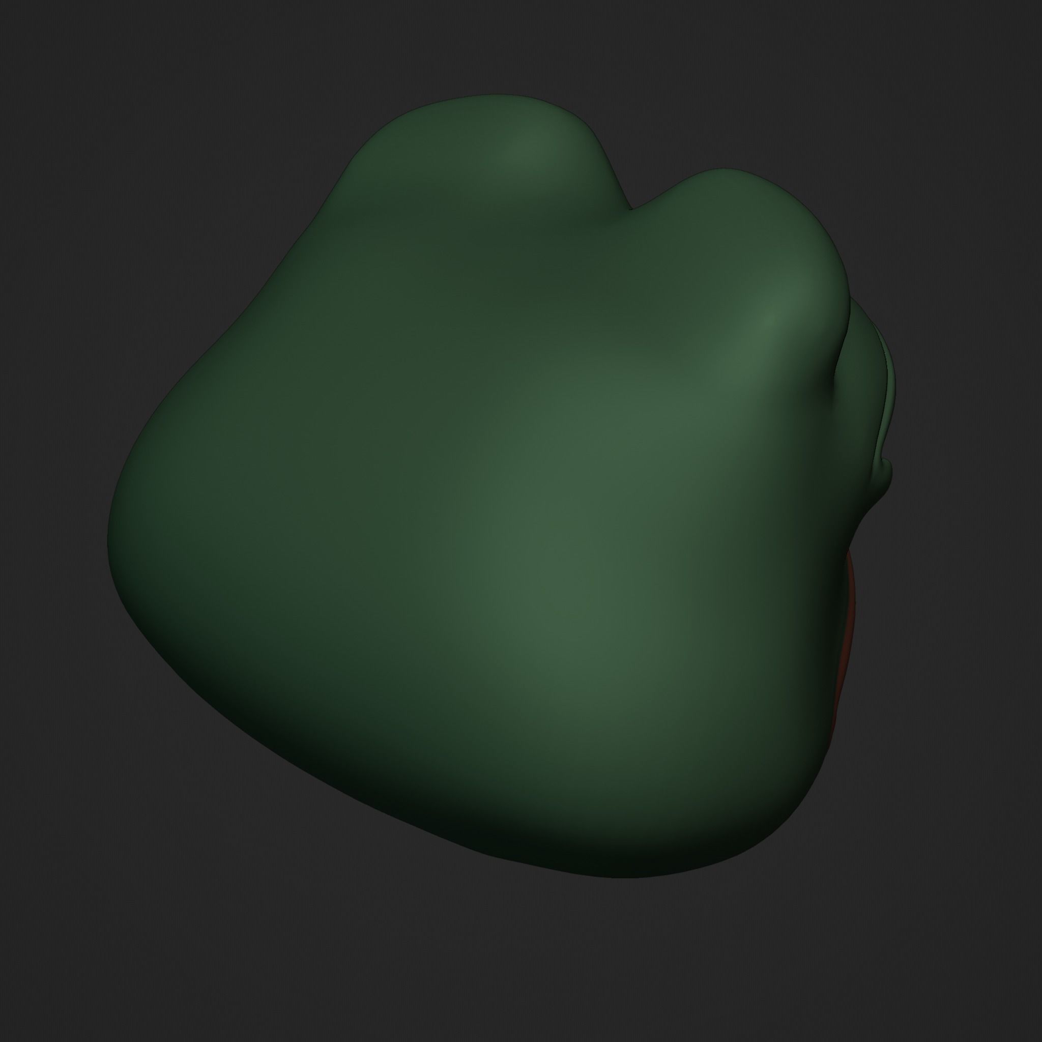 Pepe the Frog - Shocked Pepe Expression V2 Head Model Low-poly 3D model_24