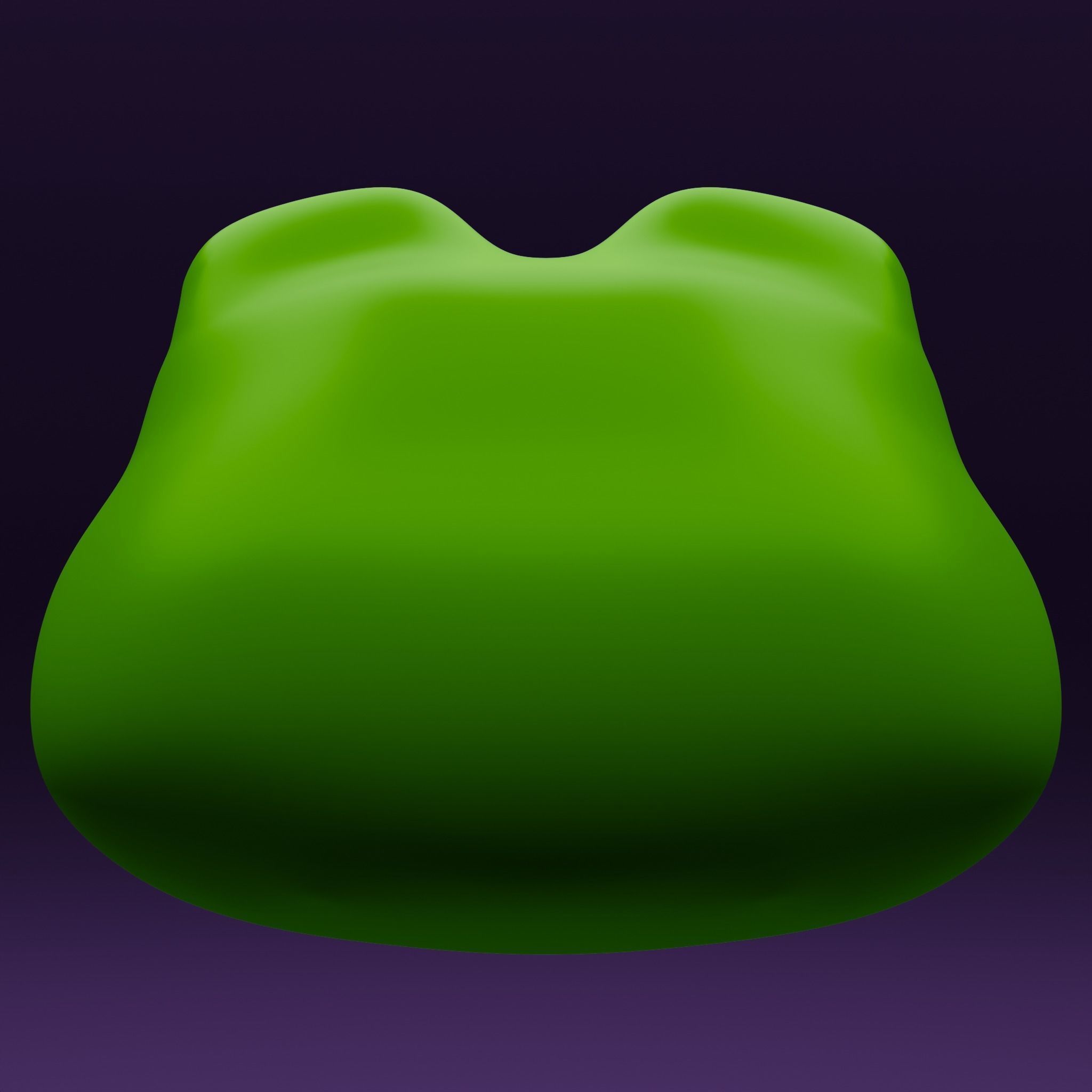 Pepe the Frog - Shocked Pepe Expression V2 Head Model Low-poly 3D model_3