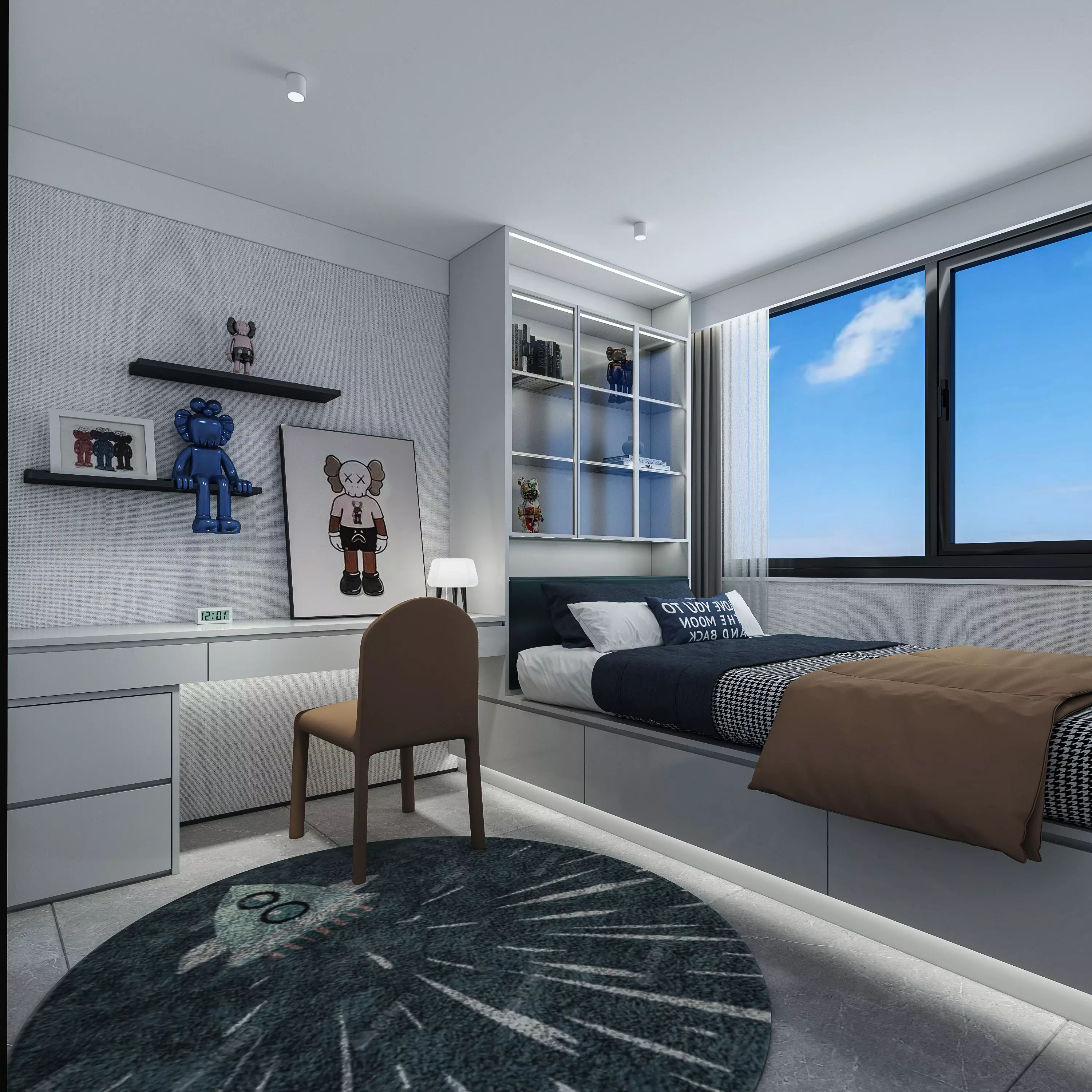 kids bedroom 3D model_0