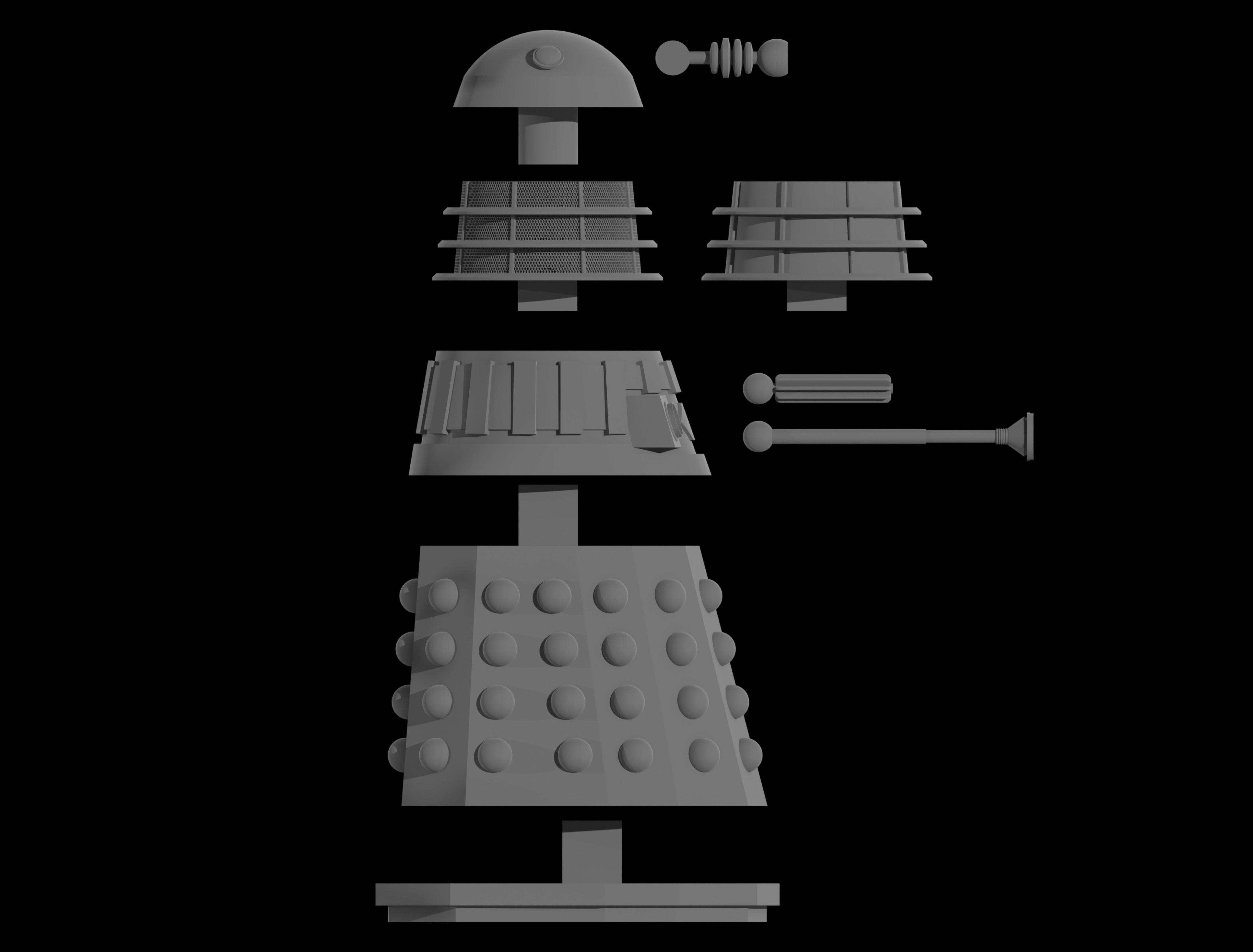 Imperial Dalek - 32MM Miniature - 3D print model_2