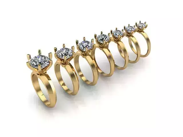 Tiffany solitaires 7 sizes