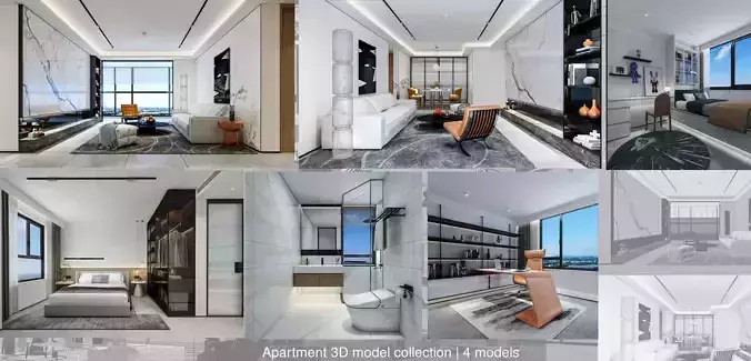 Apartment 3D model collection 