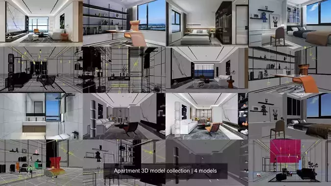 Apartment 3D model collection