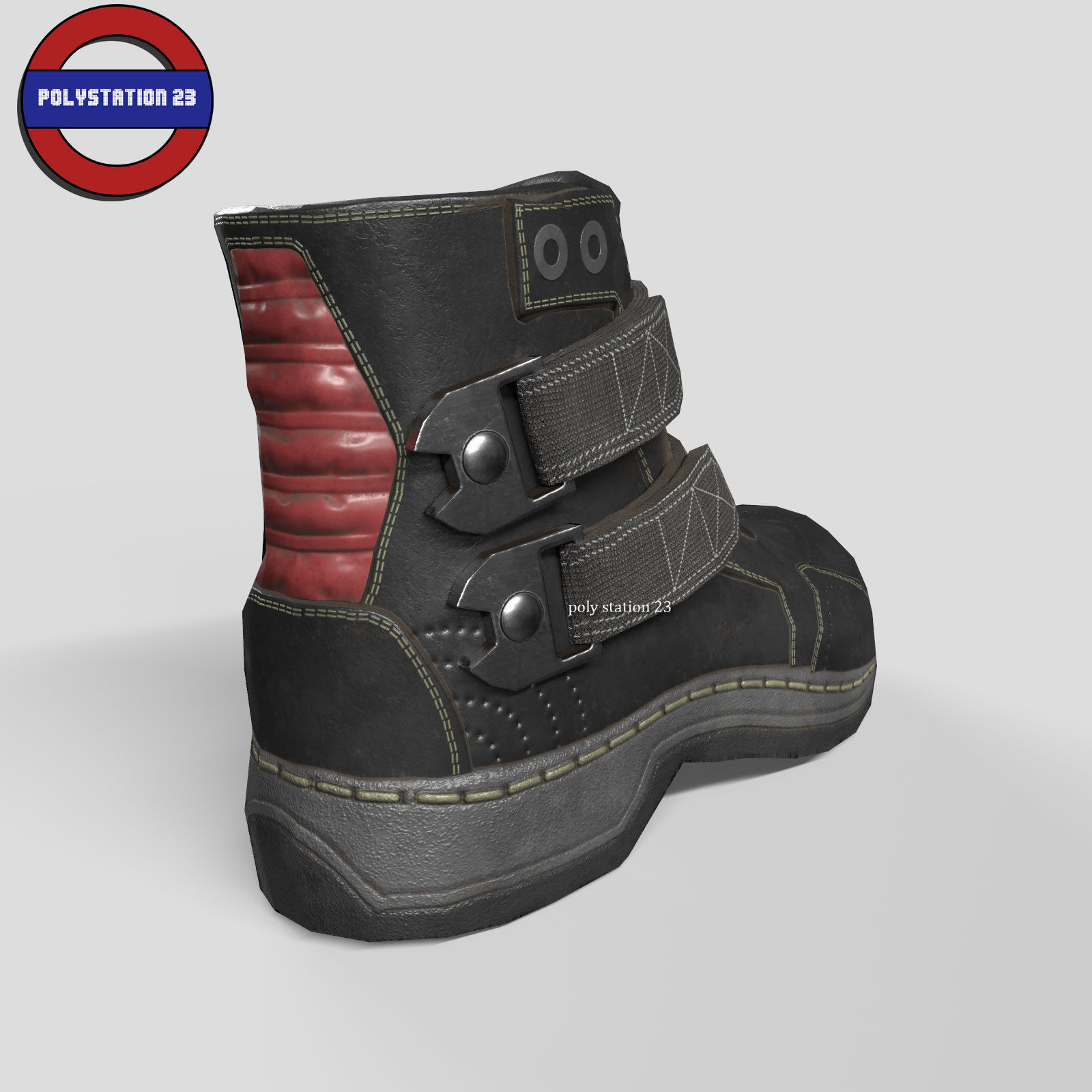 sci fi shoes v2 game ready Low-poly 3D model_2