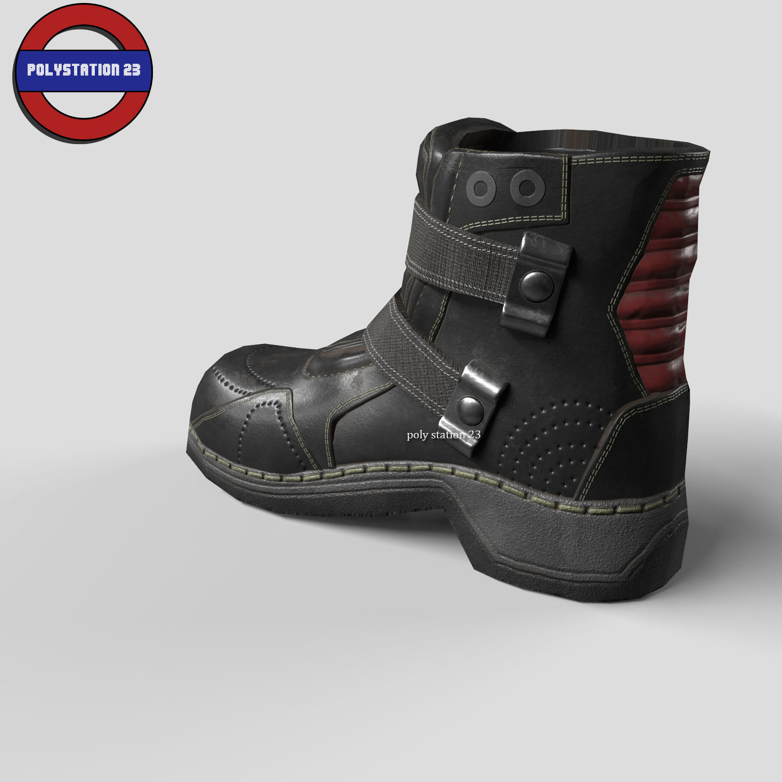 sci fi shoes v2 game ready Low-poly 3D model_4