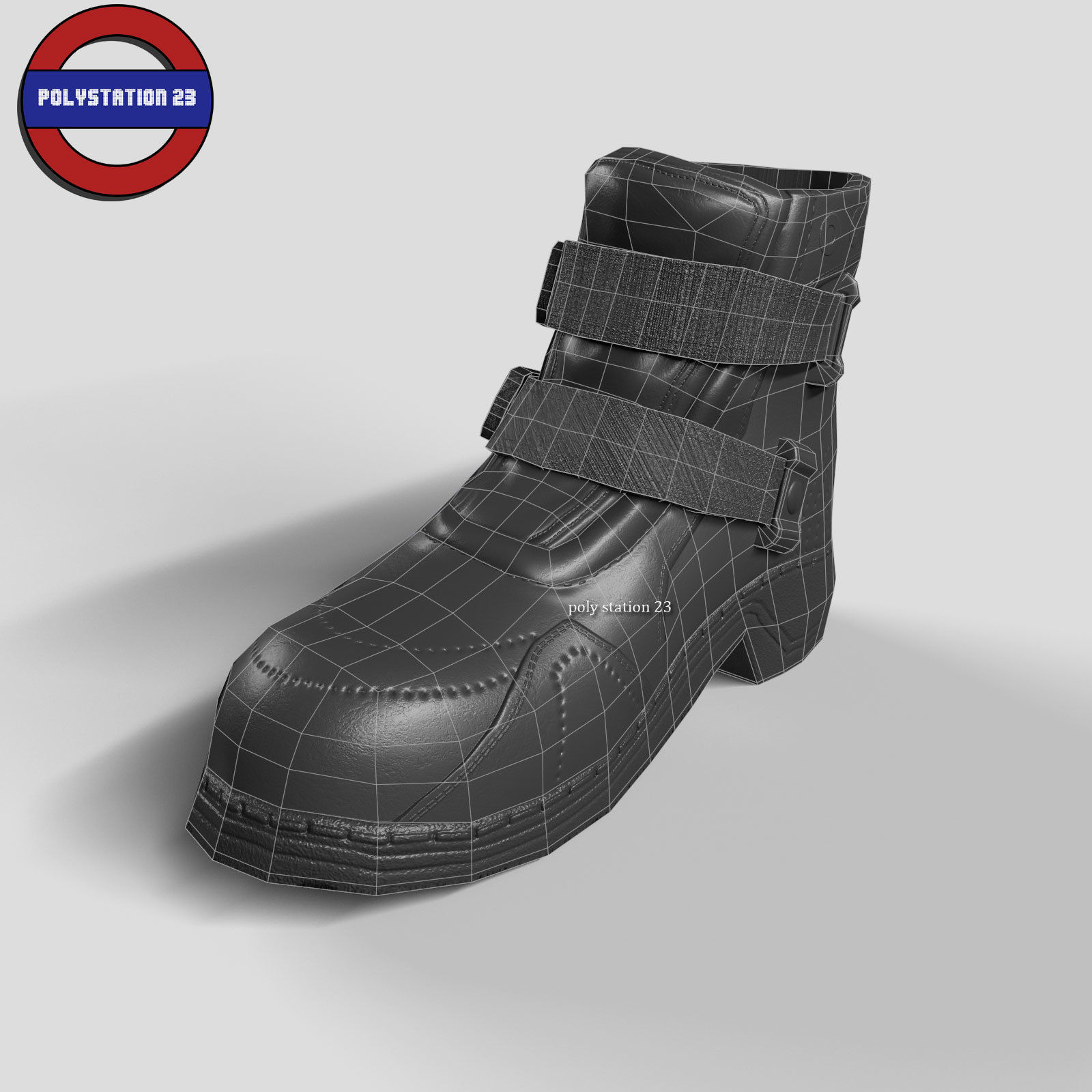 sci fi shoes v2 game ready Low-poly 3D model_8