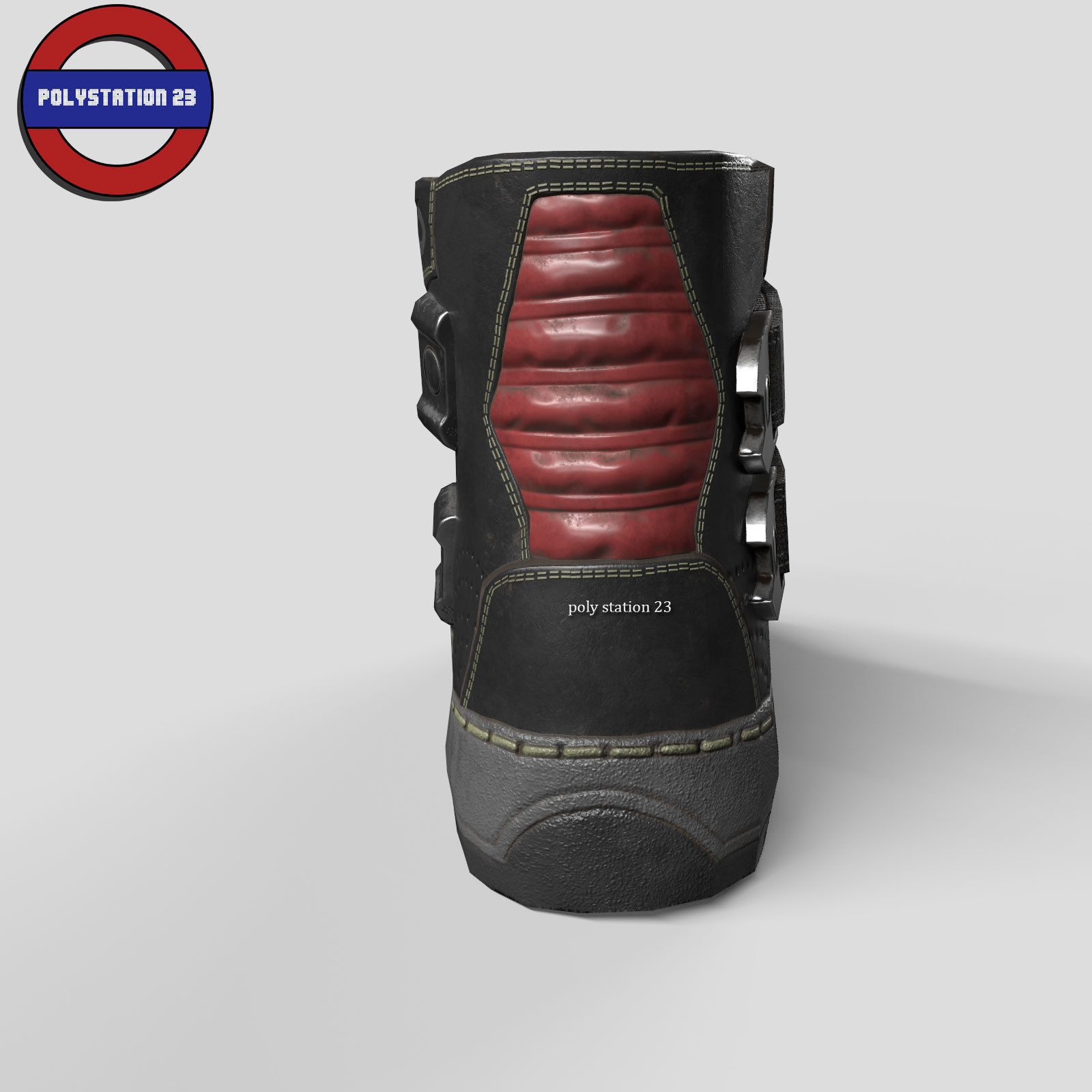 sci fi shoes v2 game ready Low-poly 3D model_3