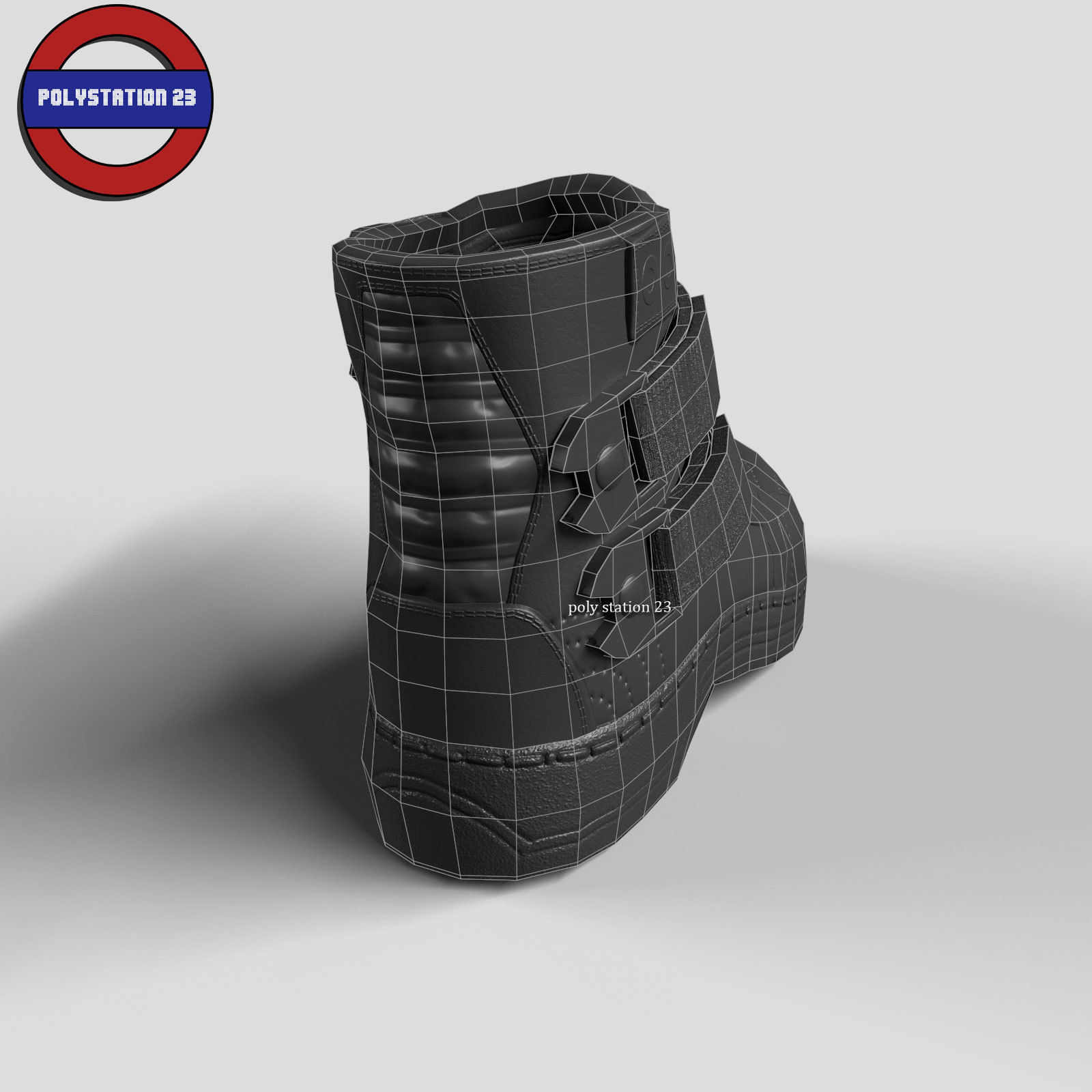 sci fi shoes v2 game ready Low-poly 3D model_10