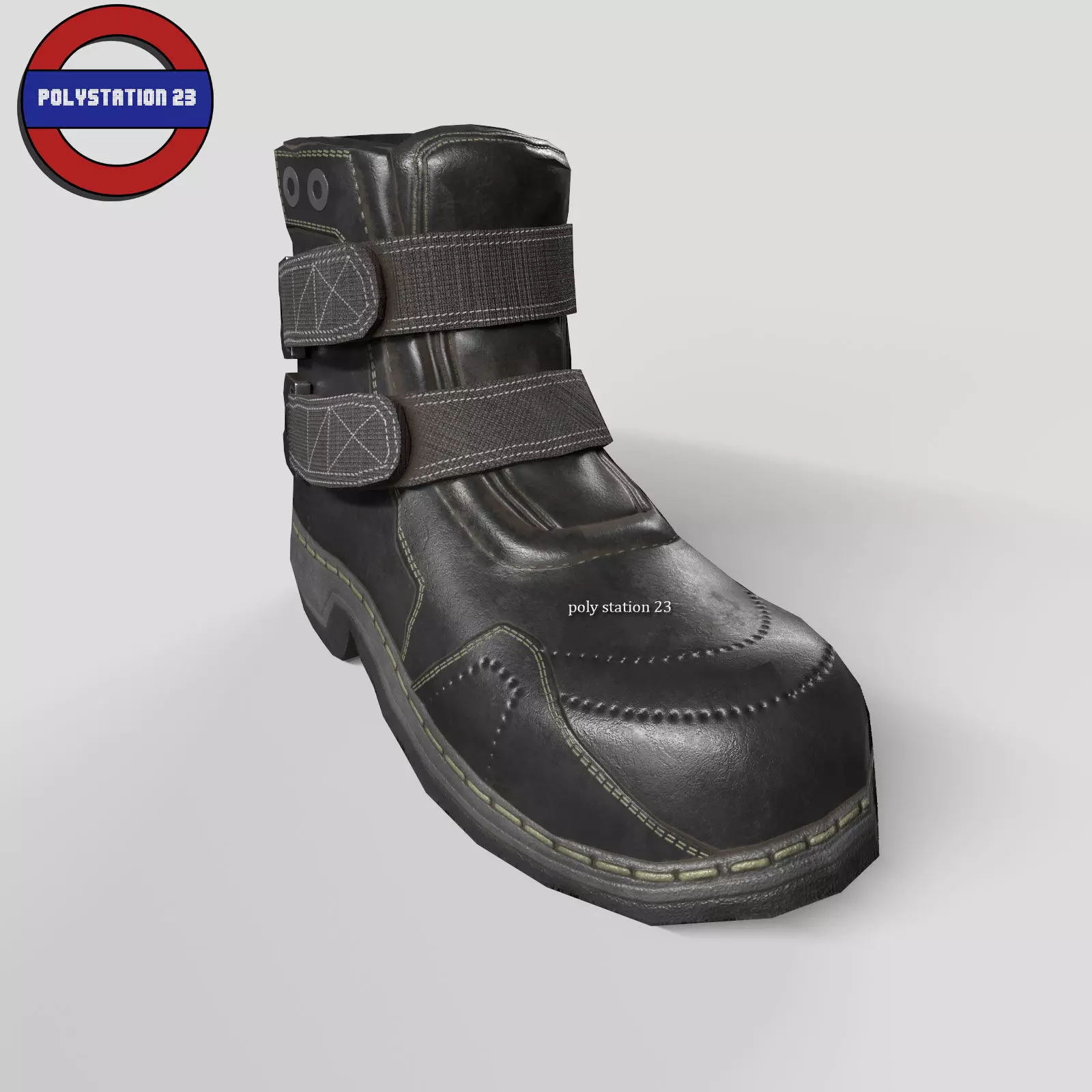 sci fi shoes v2 game ready Low-poly 3D model_0