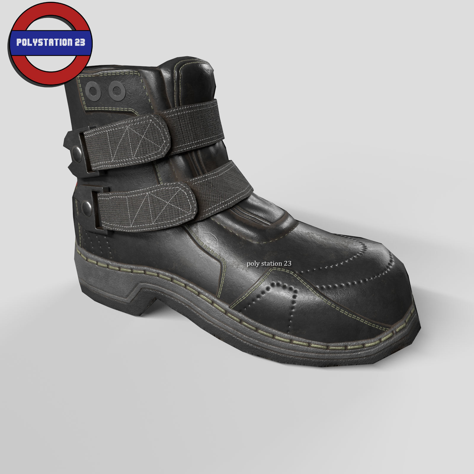 sci fi shoes v2 game ready Low-poly 3D model_1