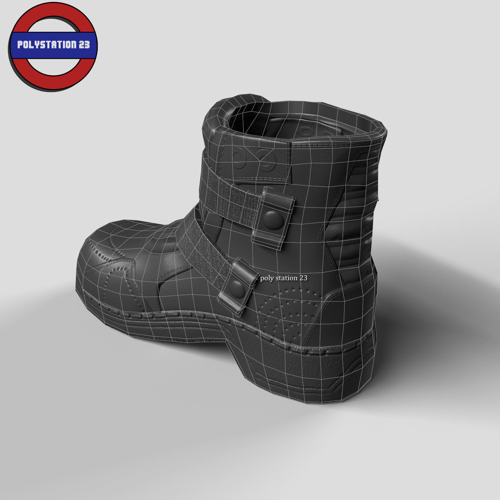 sci fi shoes v2 game ready Low-poly 3D model_11