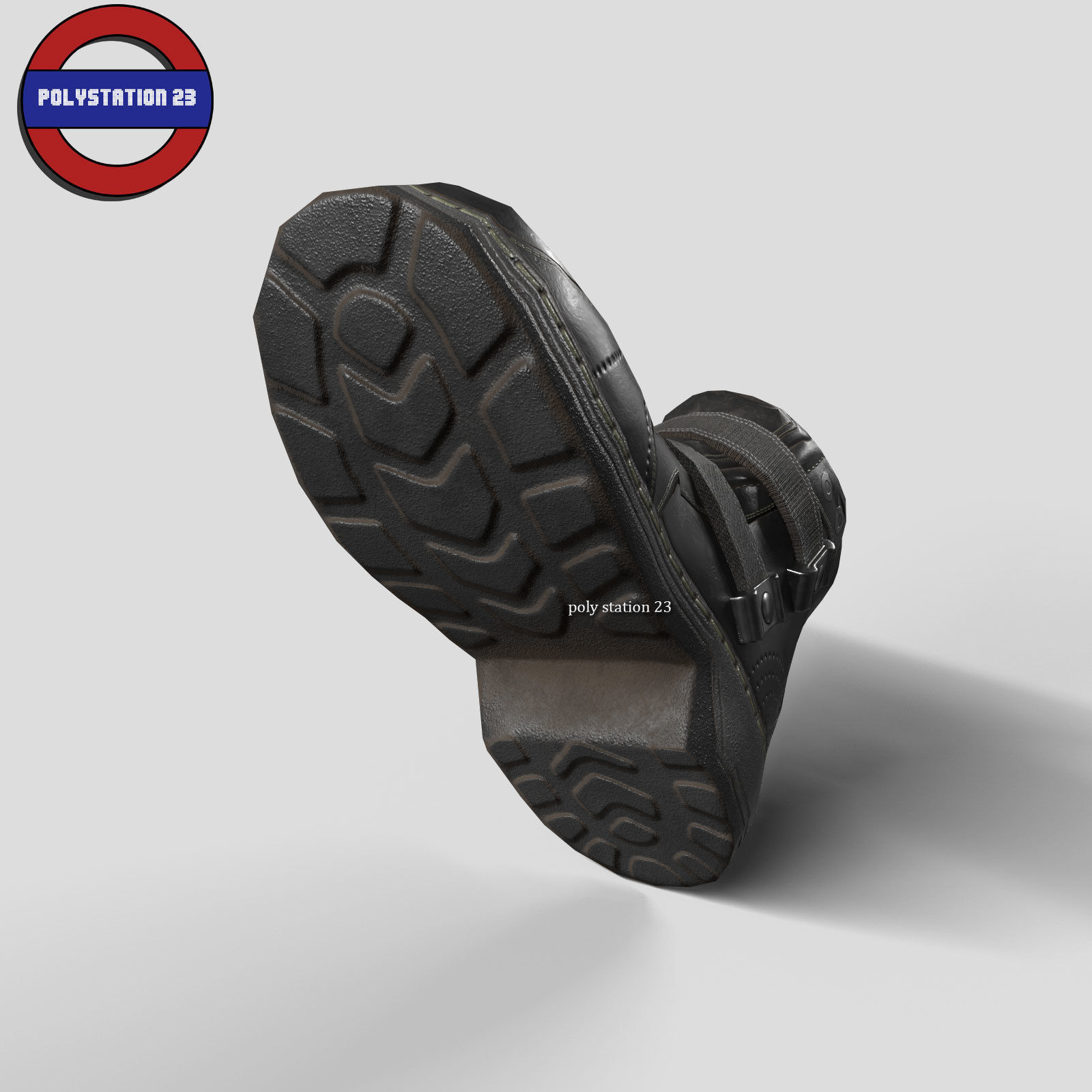 sci fi shoes v2 game ready Low-poly 3D model_6