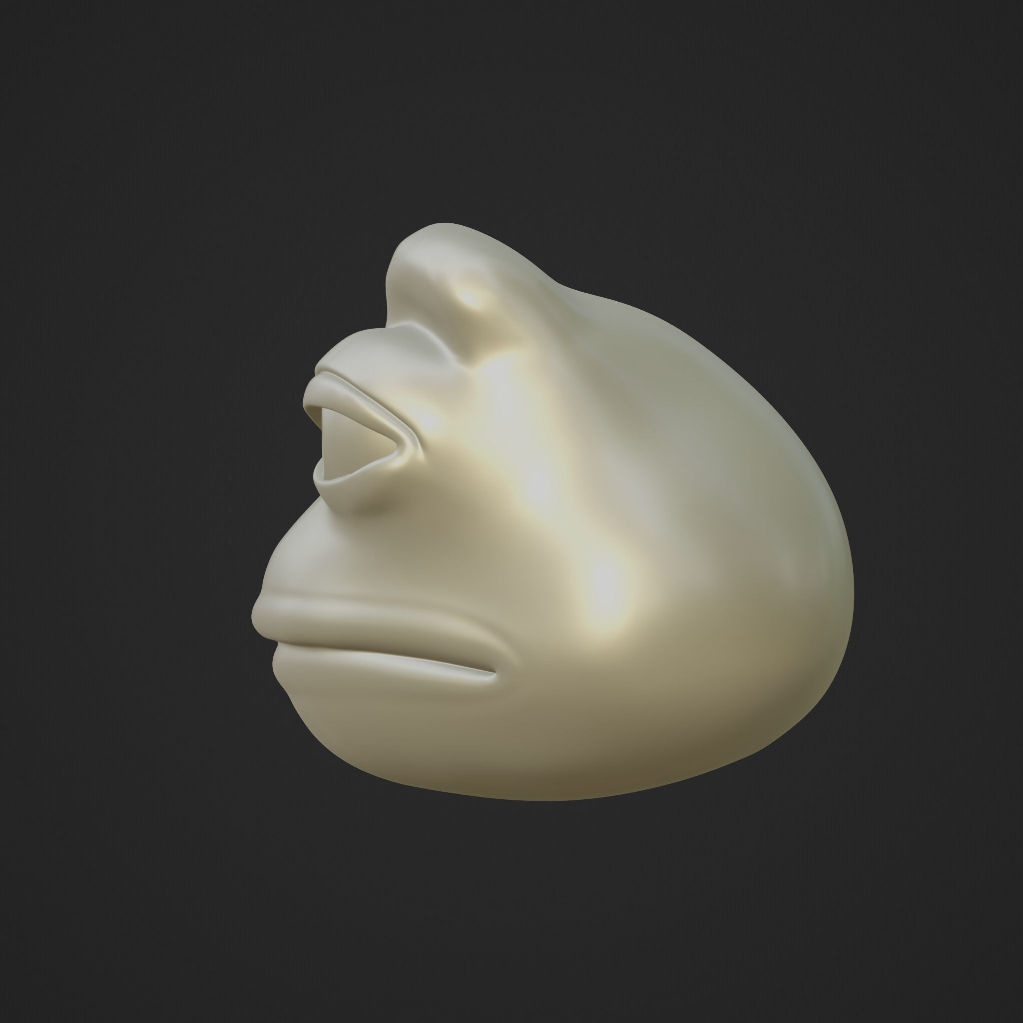 Pepe the Frog - Pepe Head Base Model Low-poly 3D model_12
