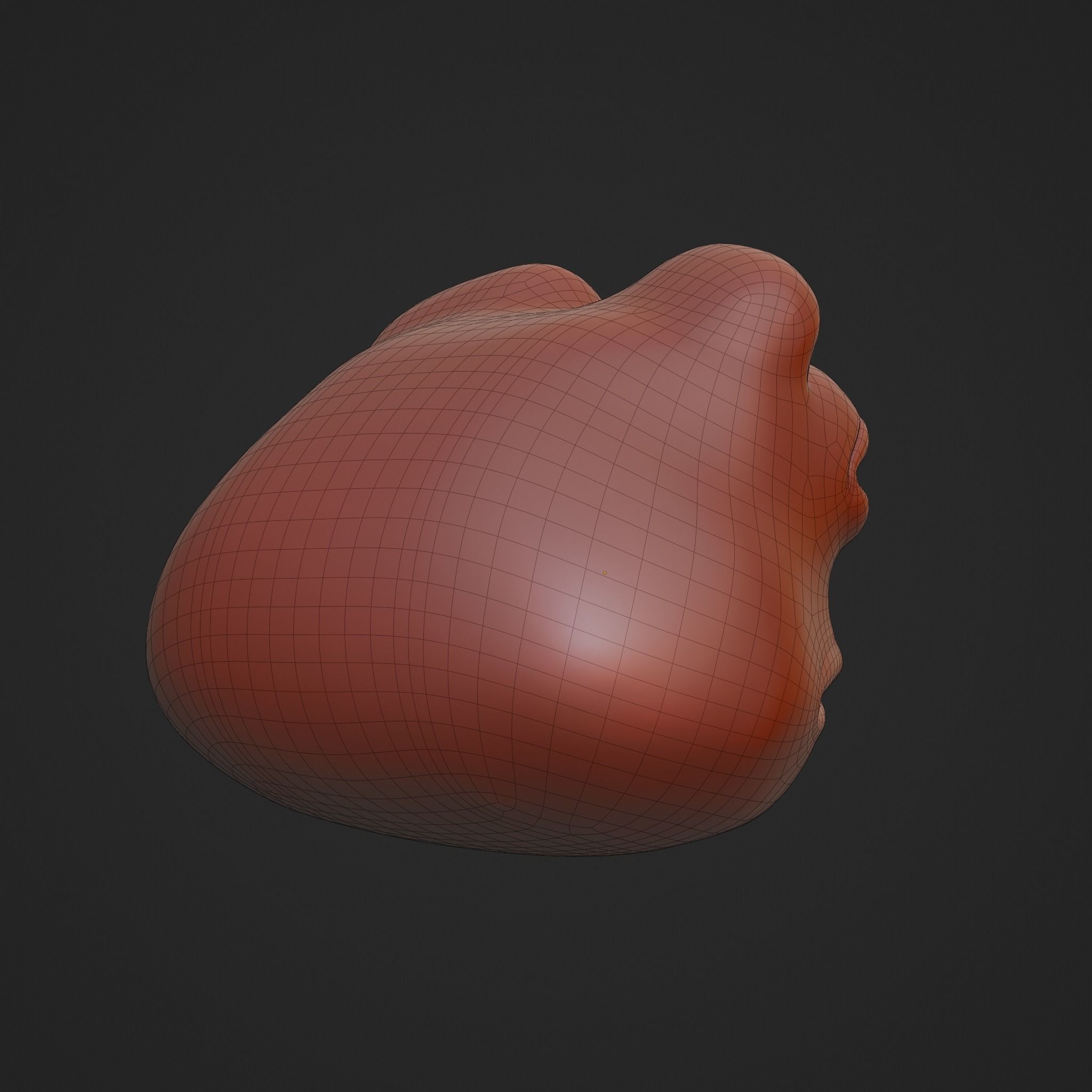 Pepe the Frog - Pepe Head Base Model Low-poly 3D model_24