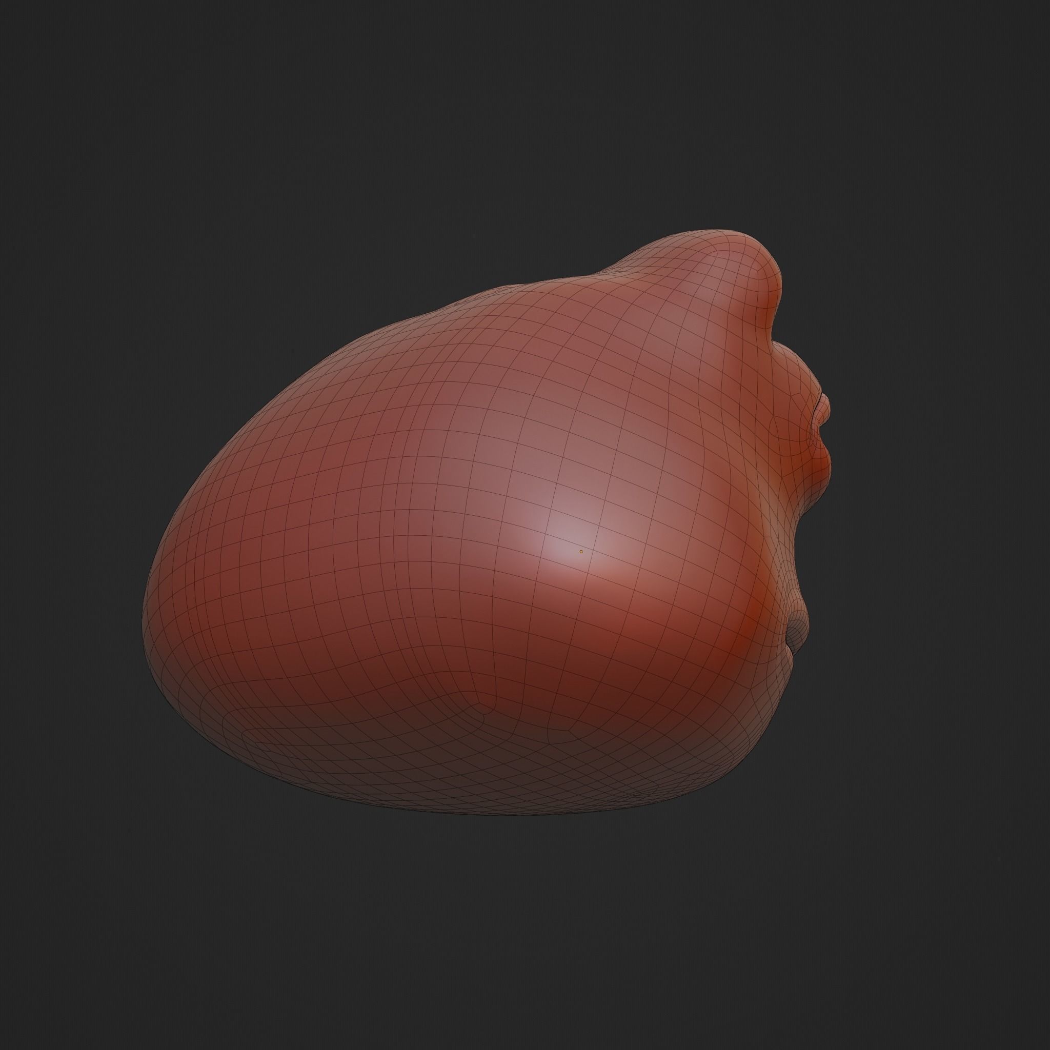 Pepe the Frog - Pepe Head Base Model Low-poly 3D model_29