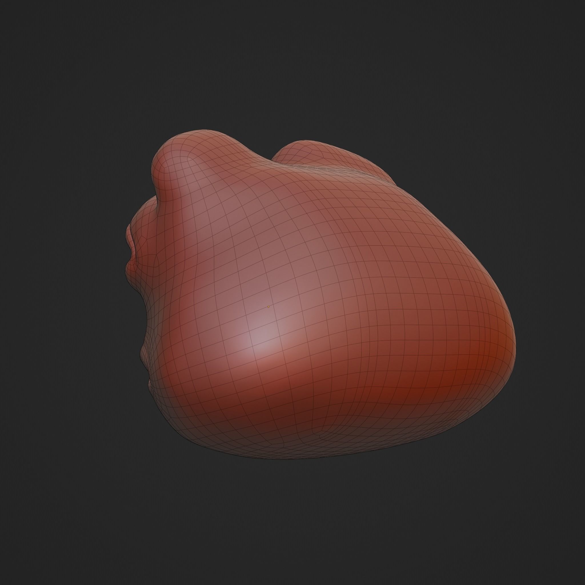 Pepe the Frog - Pepe Head Base Model Low-poly 3D model_25