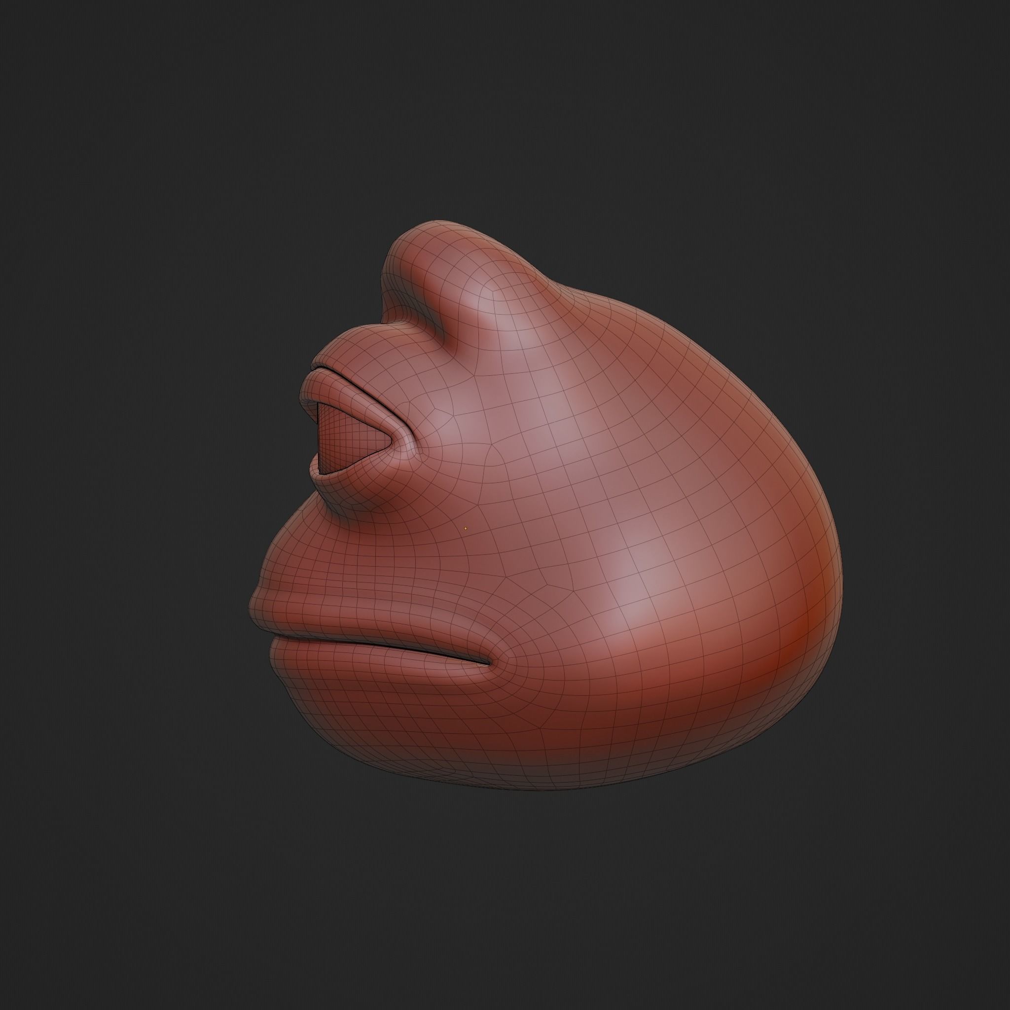 Pepe the Frog - Pepe Head Base Model Low-poly 3D model_30