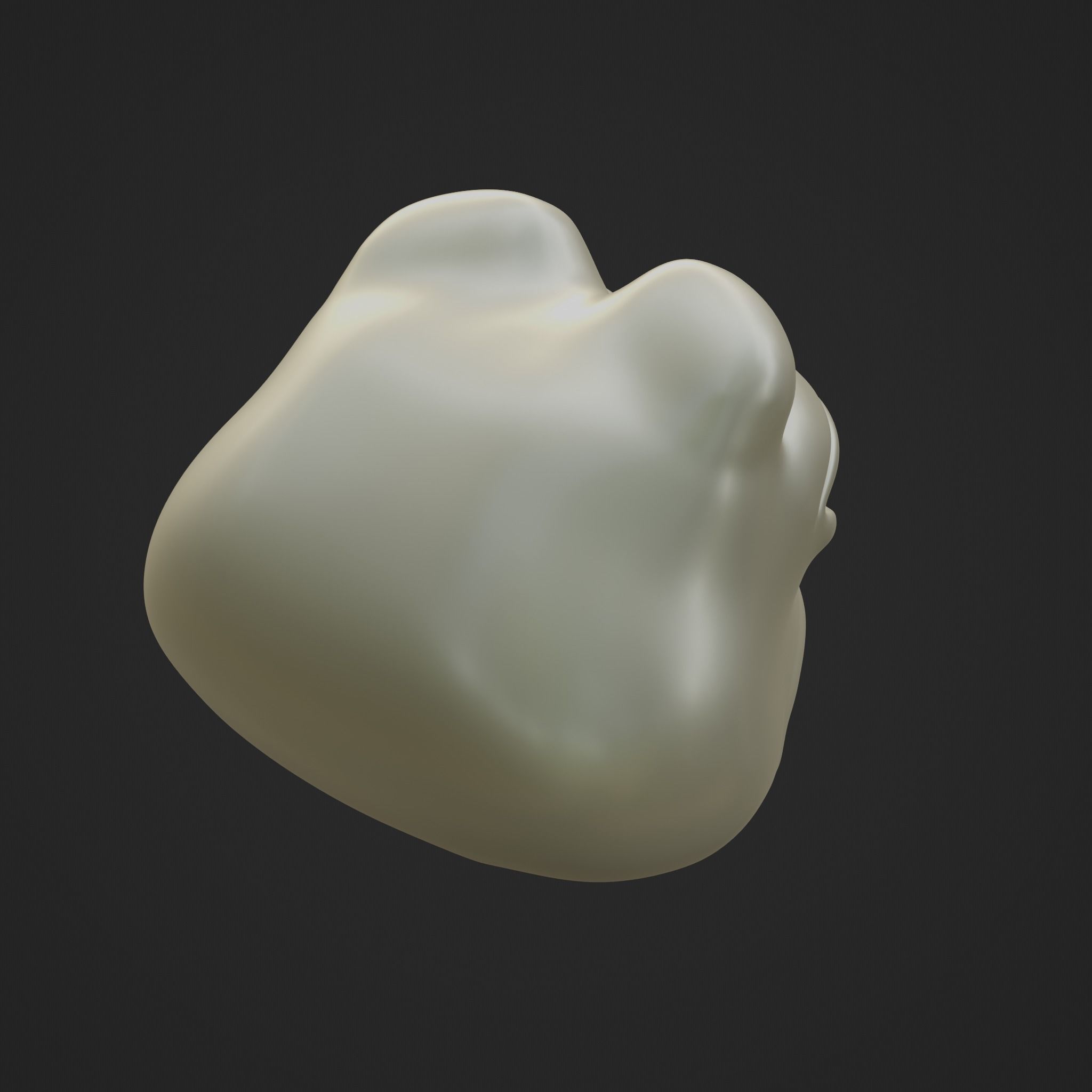 Pepe the Frog - Pepe Head Base Model Low-poly 3D model_9