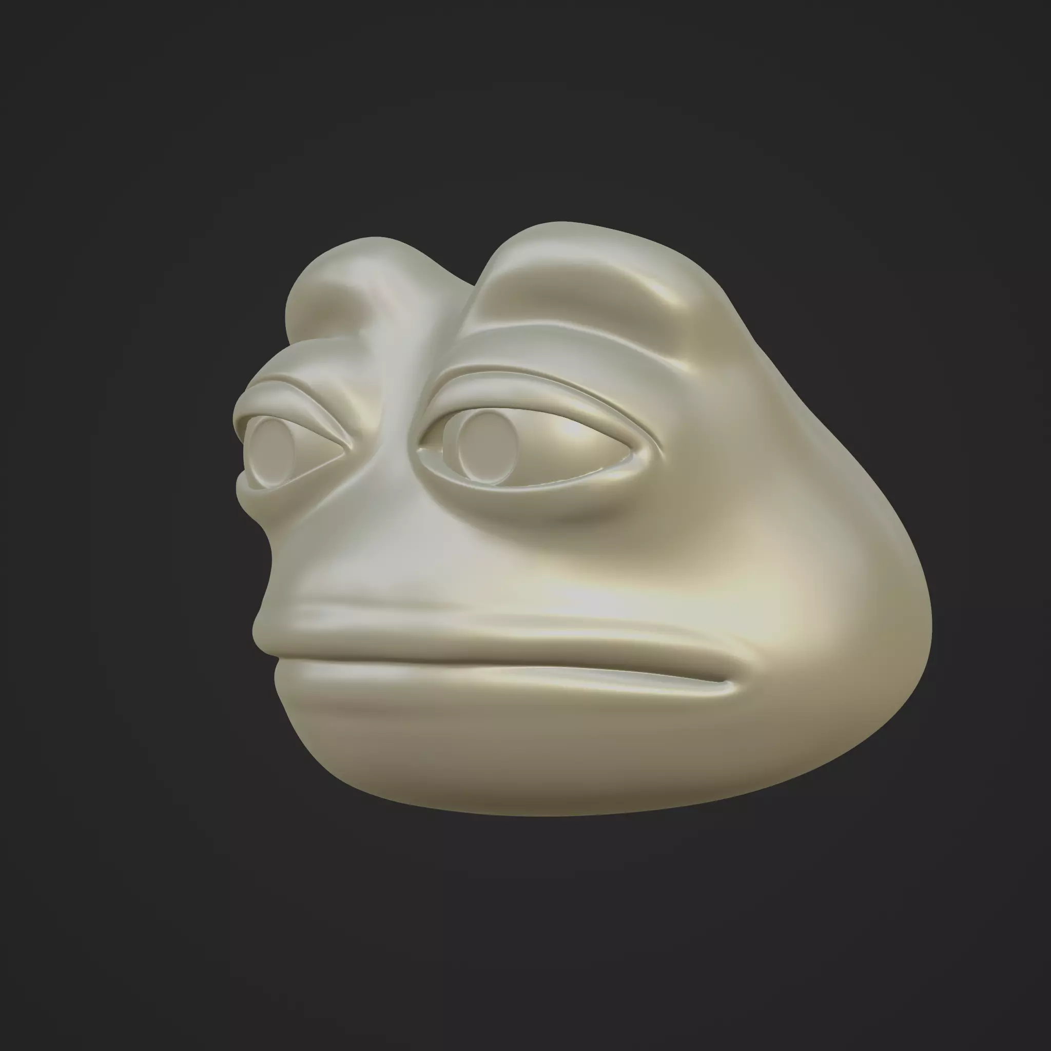 Pepe the Frog - Pepe Head Base Model Low-poly 3D model_0