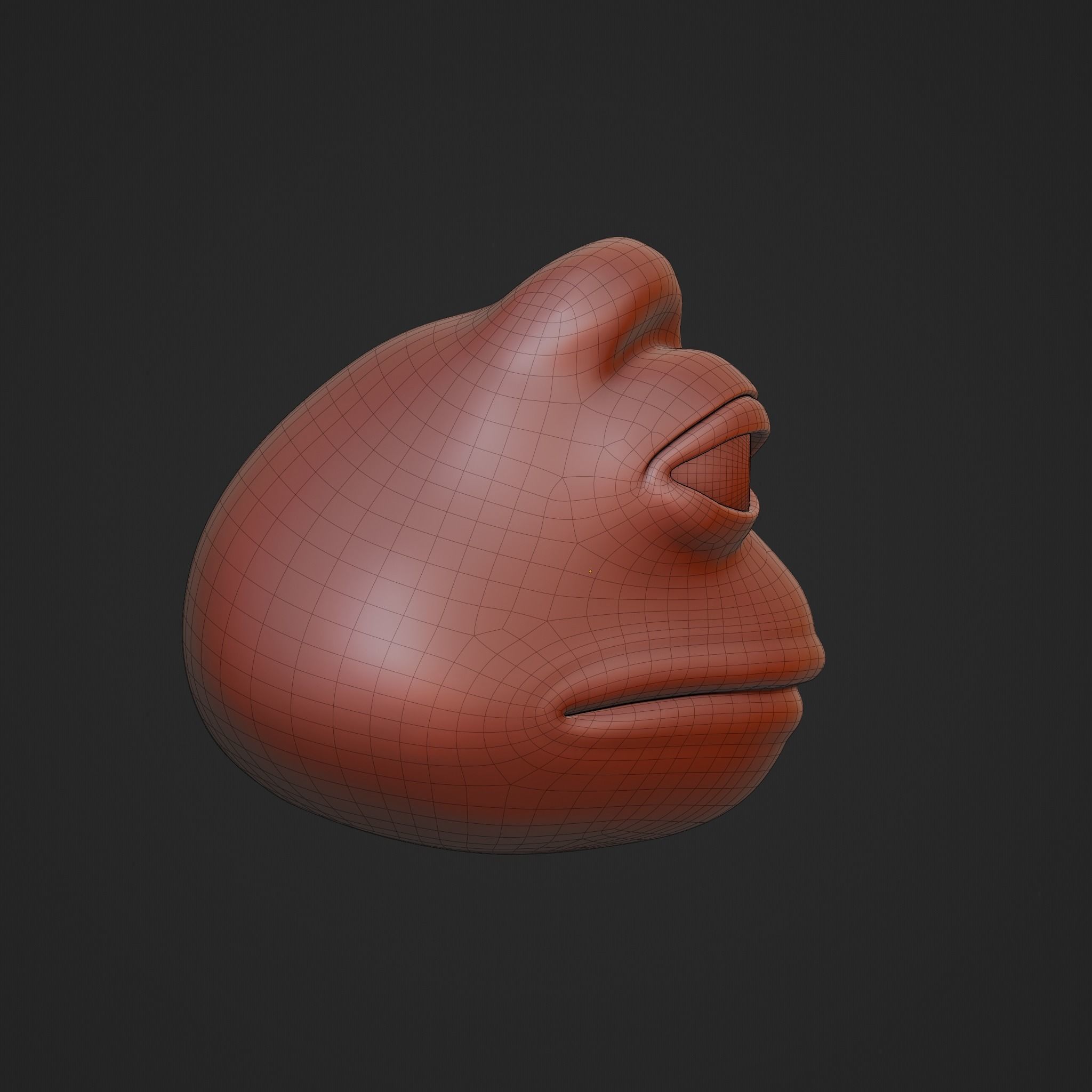 Pepe the Frog - Pepe Head Base Model Low-poly 3D model_31