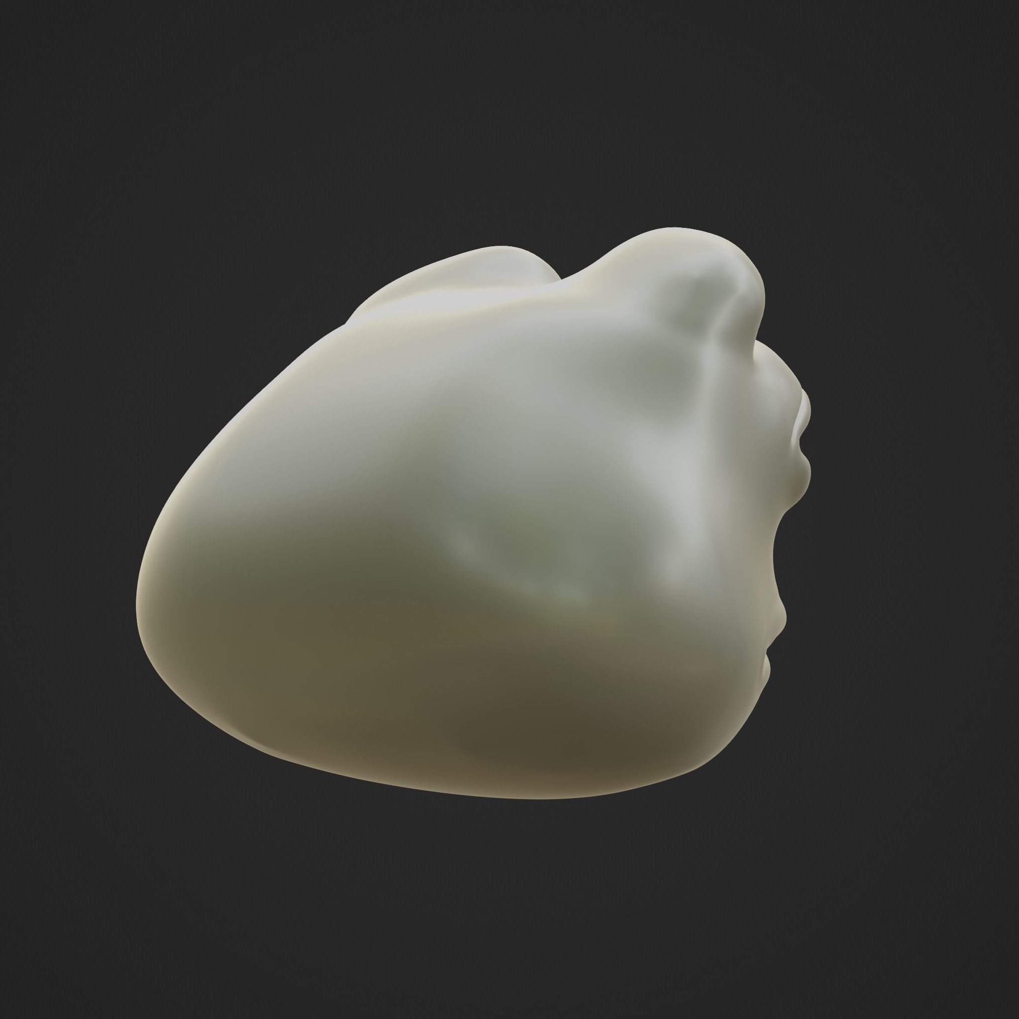 Pepe the Frog - Pepe Head Base Model Low-poly 3D model_15