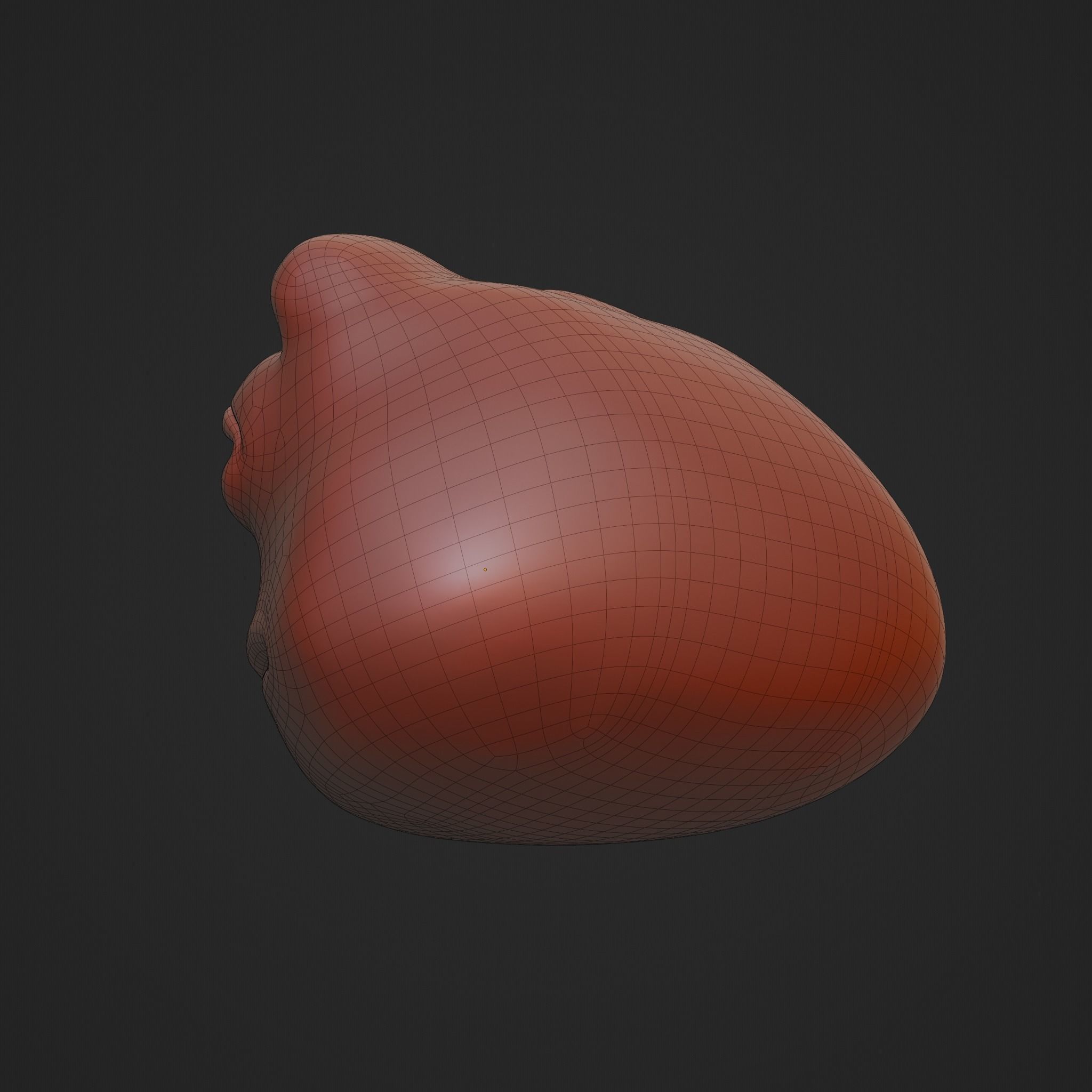 Pepe the Frog - Pepe Head Base Model Low-poly 3D model_28