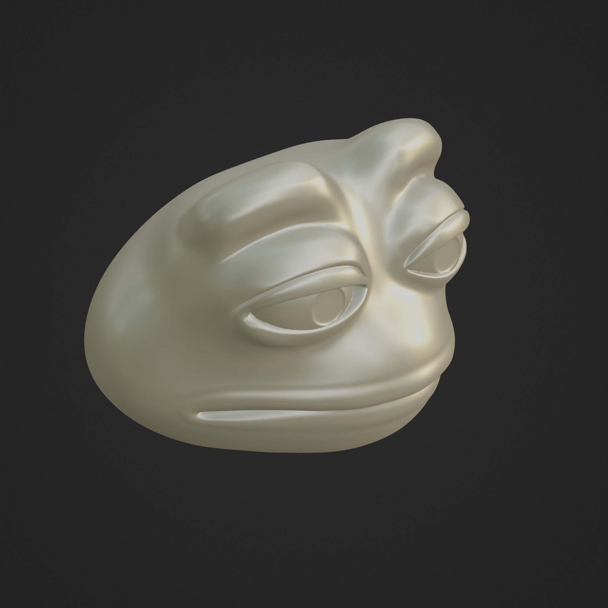 Pepe the Frog - Pepe Head Base Model Low-poly 3D model_11