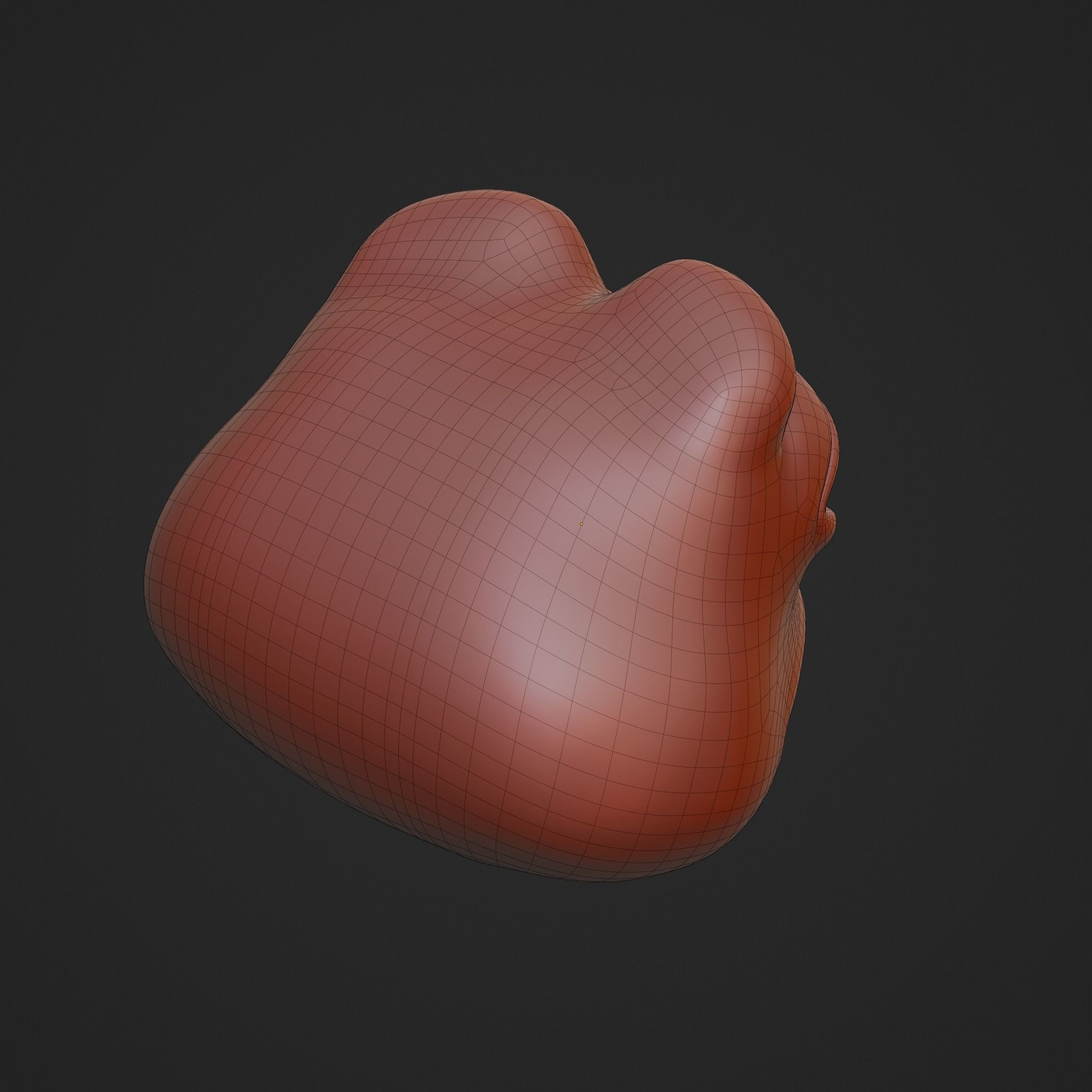 Pepe the Frog - Pepe Head Base Model Low-poly 3D model_22