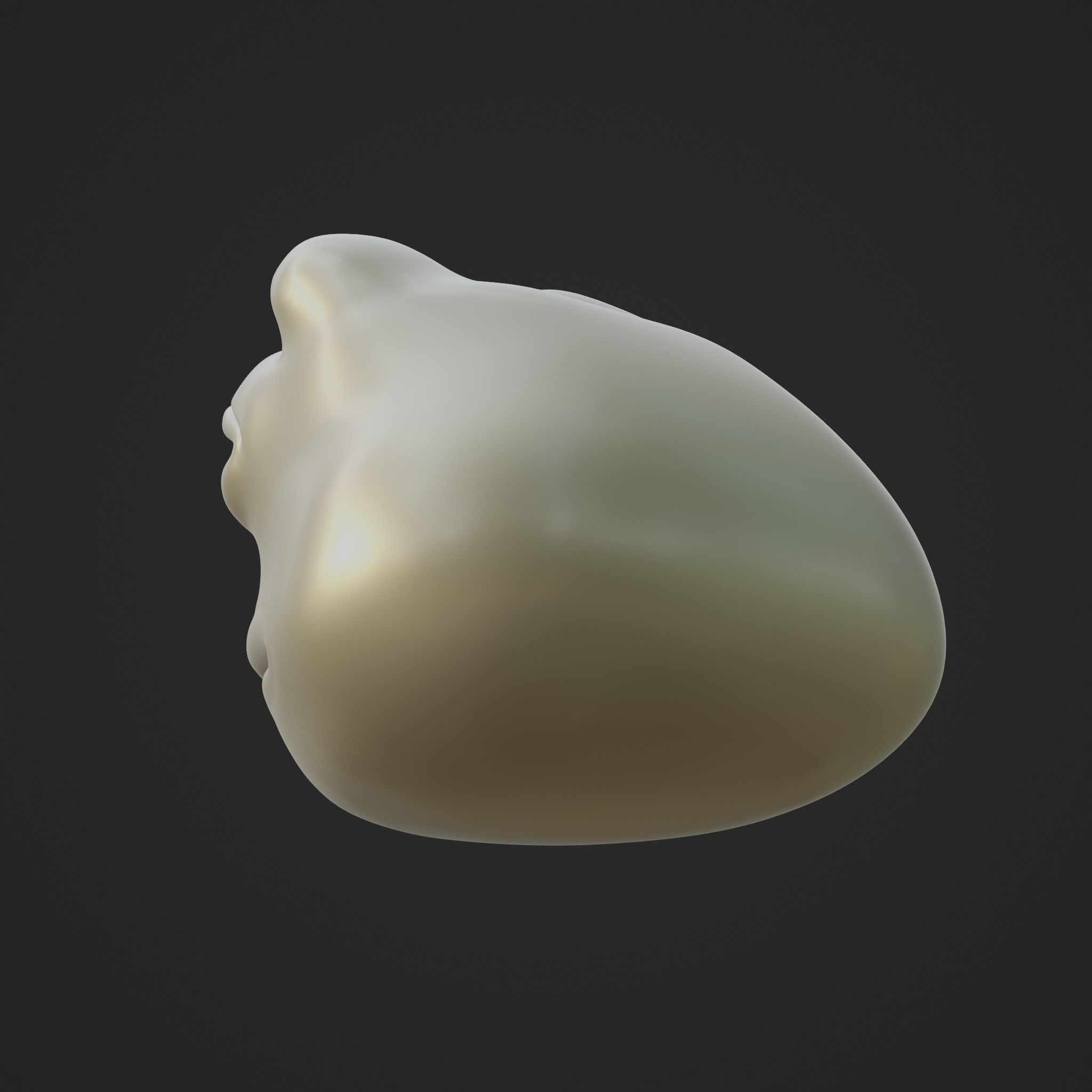 Pepe the Frog - Pepe Head Base Model Low-poly 3D model_4